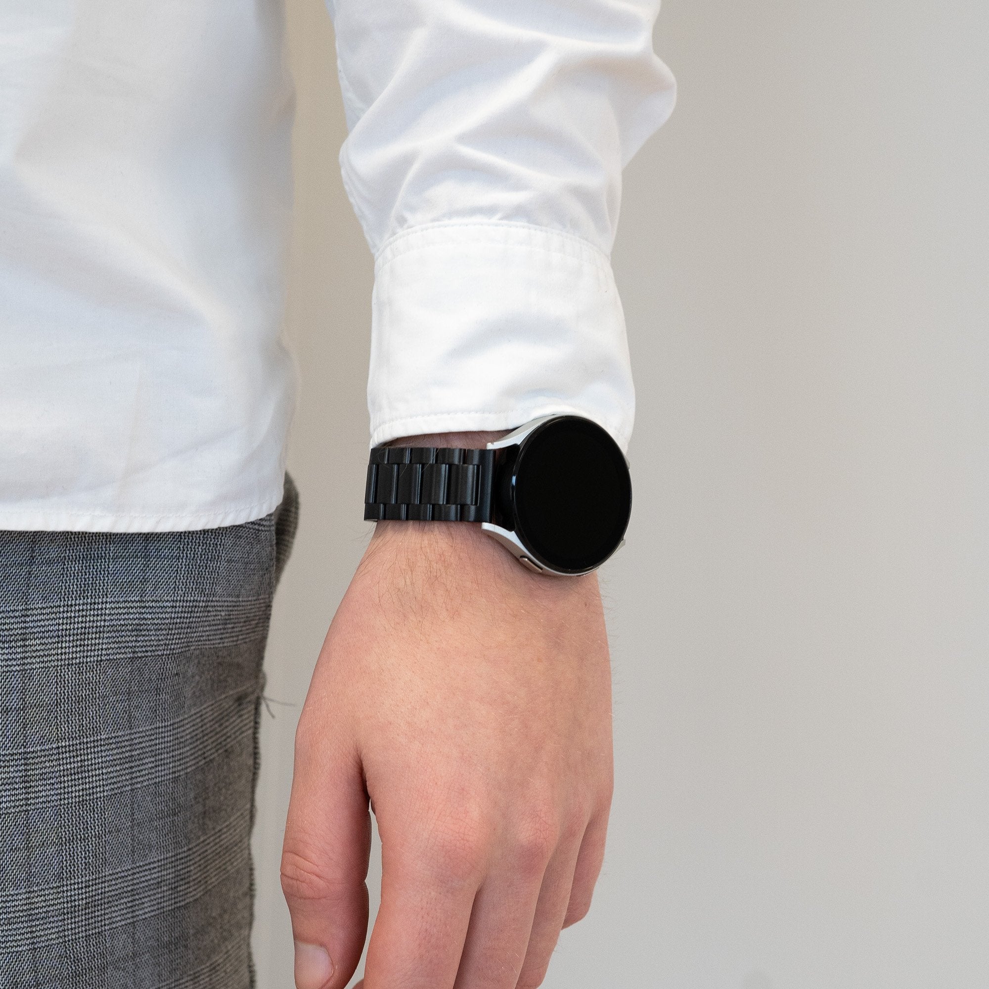 Bandz Garmin Approach S44 Stahlarmband 'Classic' (Schwarz)