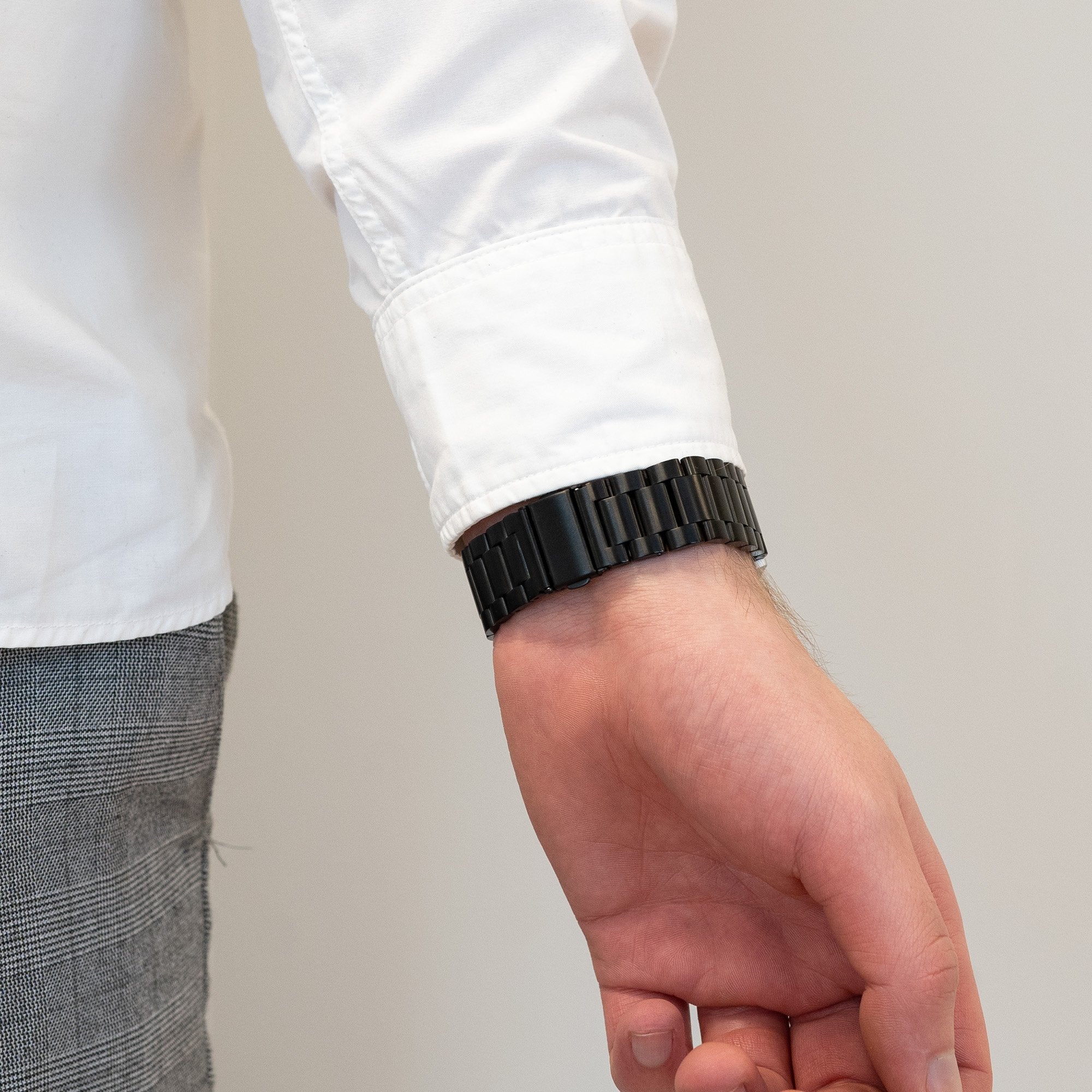 Bandz Garmin Venu 2 Plus Stahlarmband 'Classic' (Schwarz)