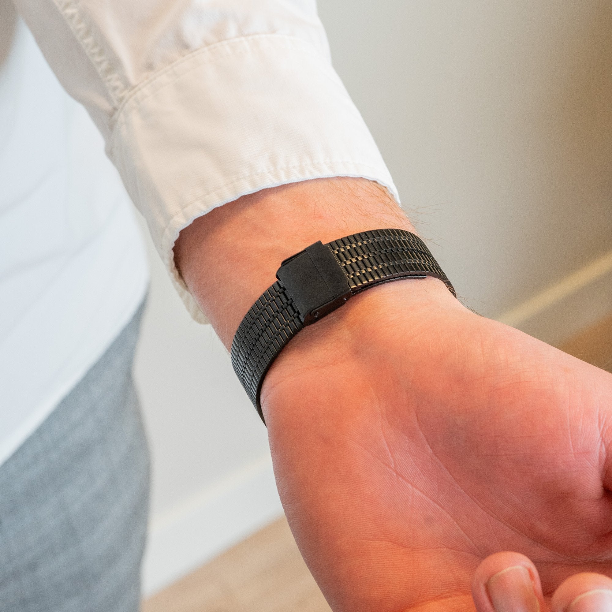 Huawei Watch Ultimate verstellbares Stahlarmband (Schwarz)