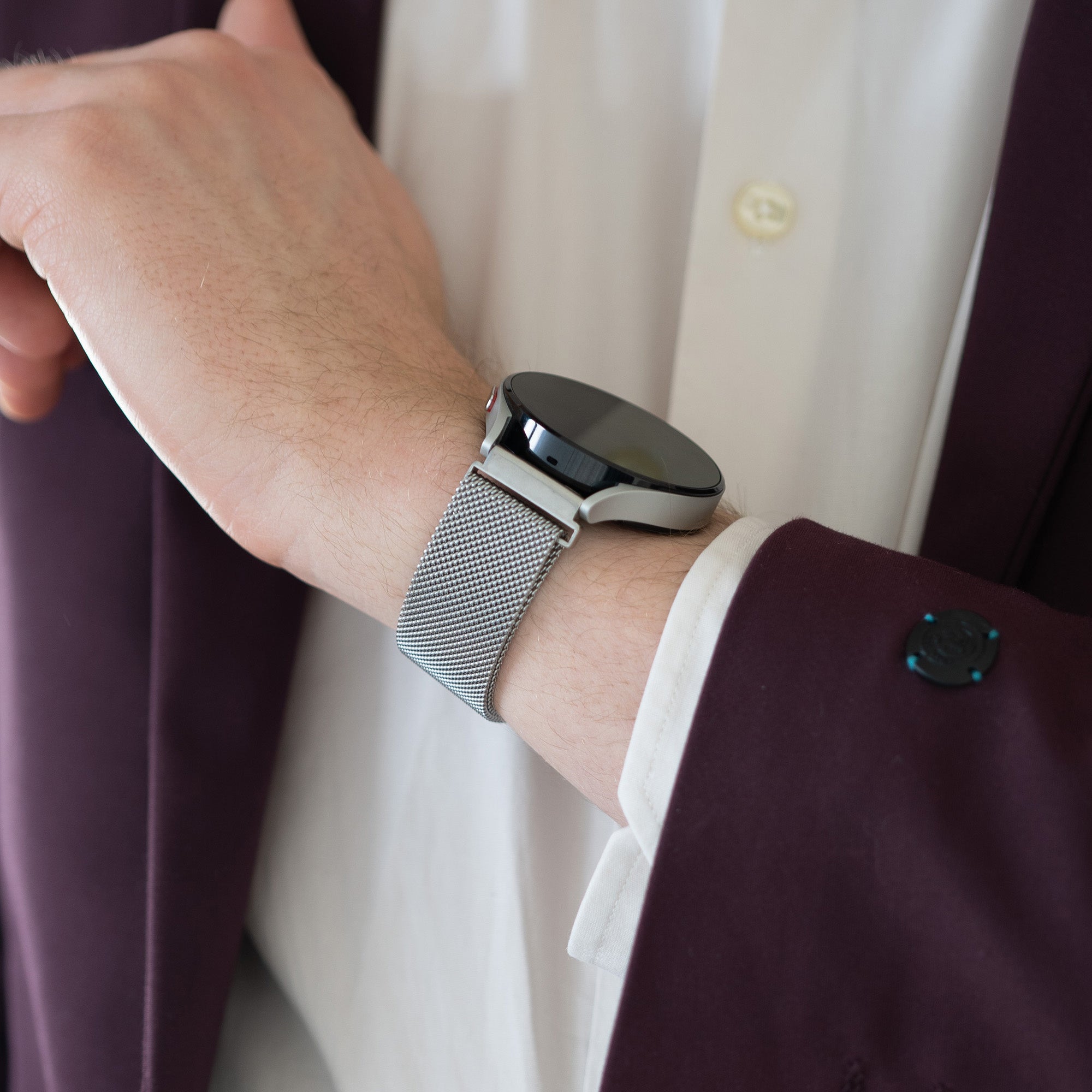 Bandz Coros Pace 2 Milanese Loop Armband (Silber)