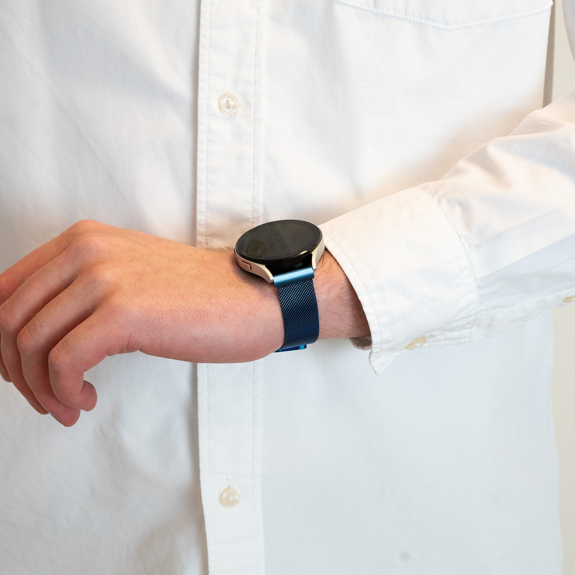 Bandz Garmin Approach S44 Milanese Loop Armband (Blau)