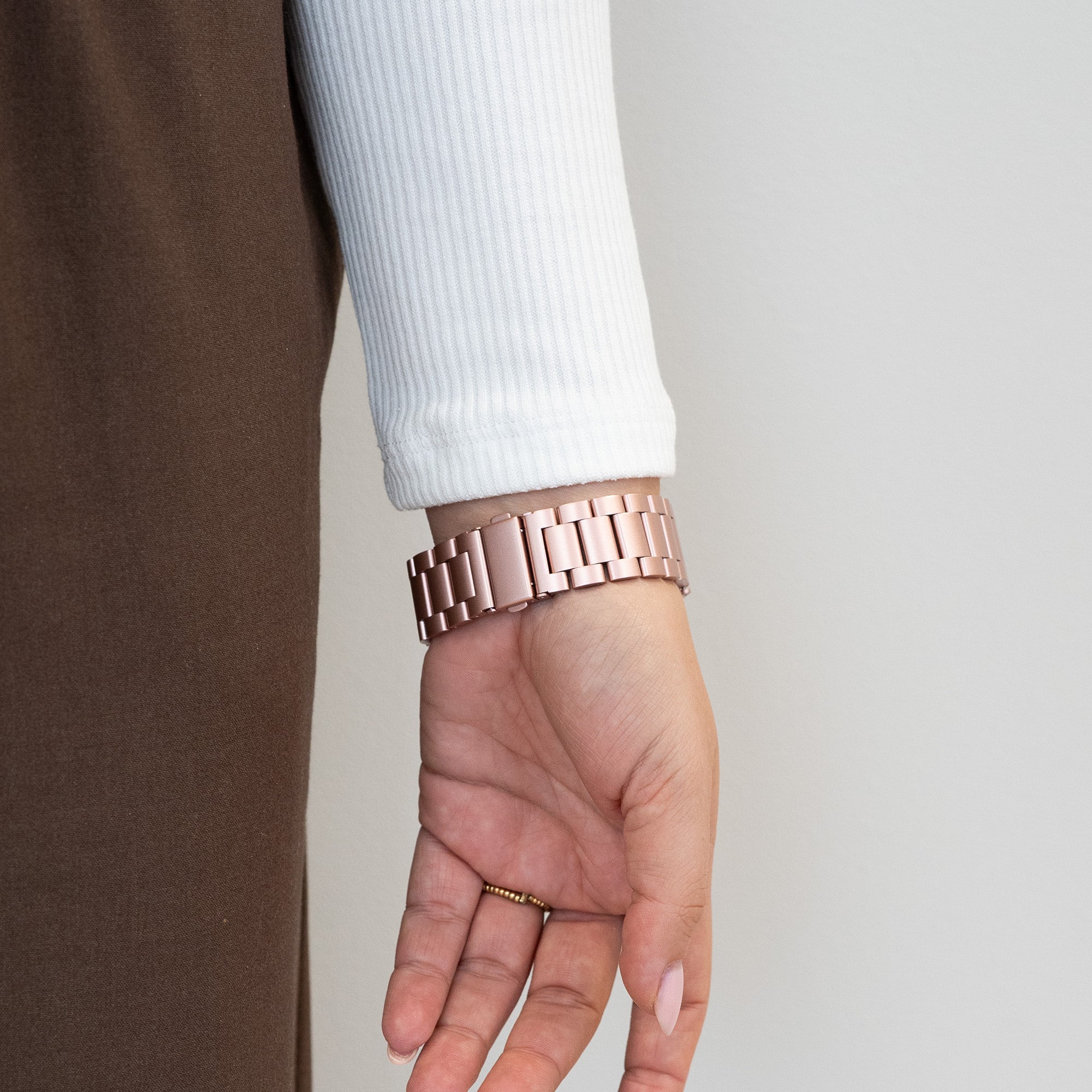 Bandz Samsung Galaxy Watch 6 Classic 43mm klassisches Stahlarmband (Rosa)