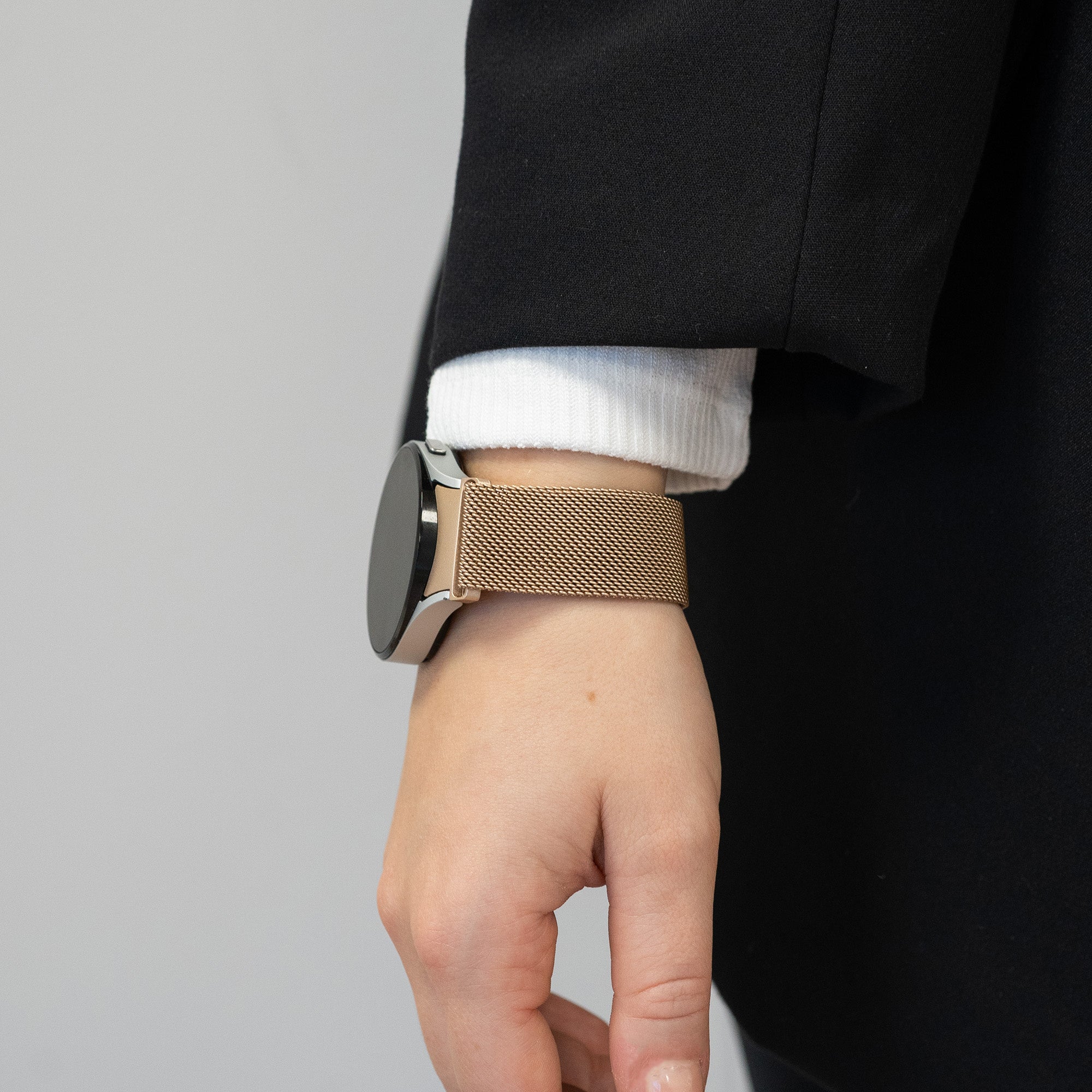 Bandz Samsung Galaxy Watch 4 Classic 42mm Milanese Loop Armband (Roségold)