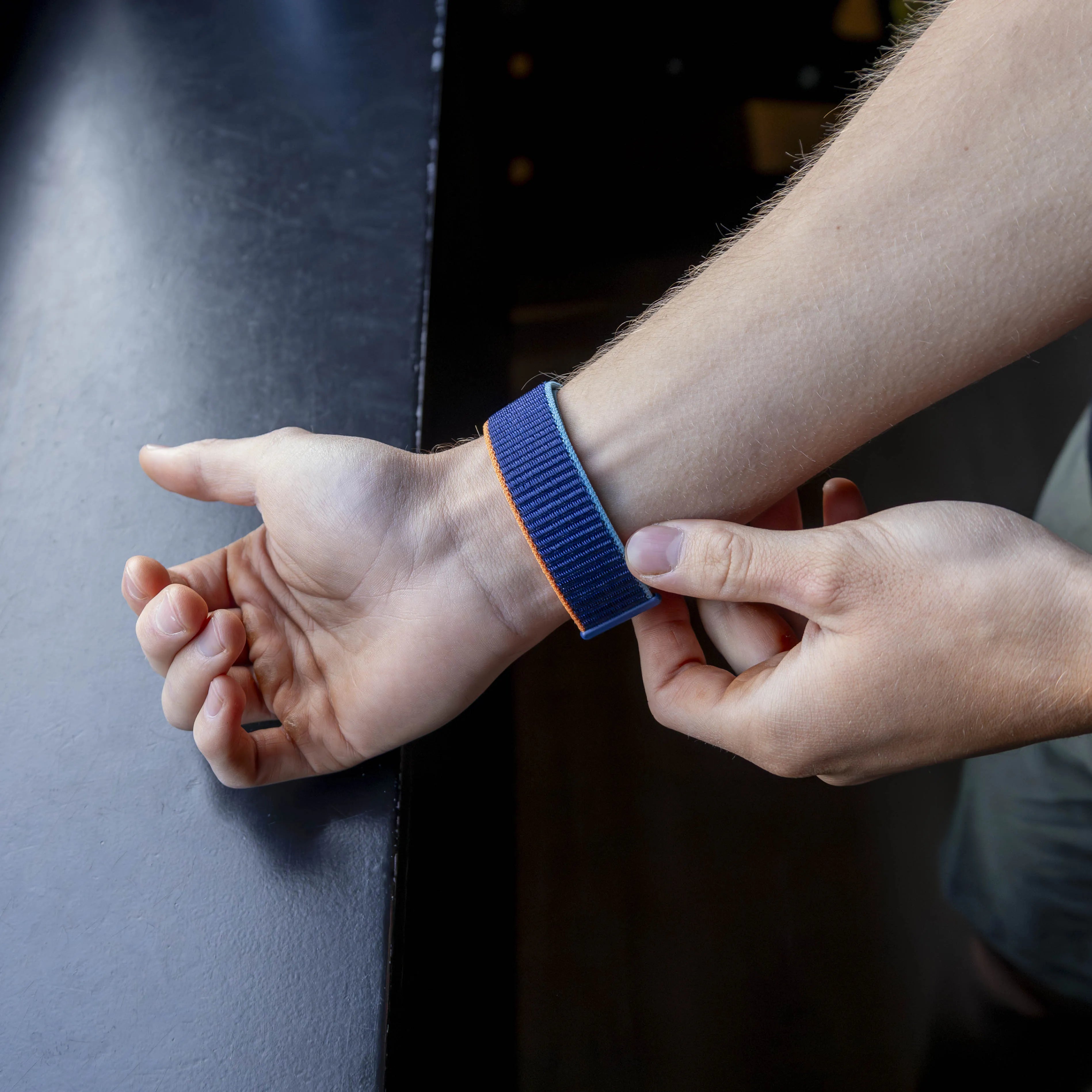 Bandz Apple Watch Nylonarmband 'Classic' (Dunkelblau Mischung)