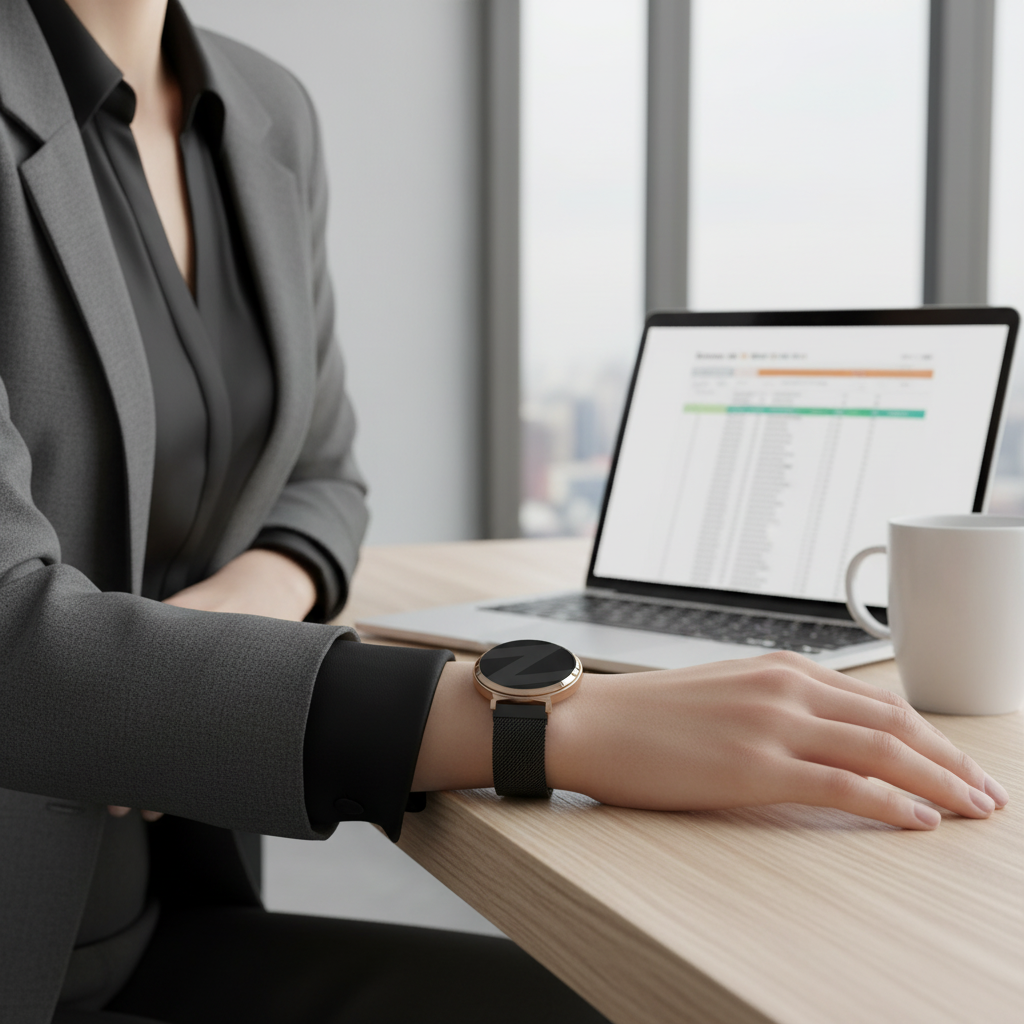 Bandz Garmin Lily 2 Milanese Loop Armband (Schwarz)