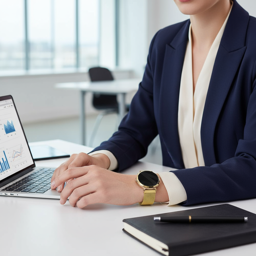 Bandz Garmin Lily 2 Milanese Loop Armband (Gold)