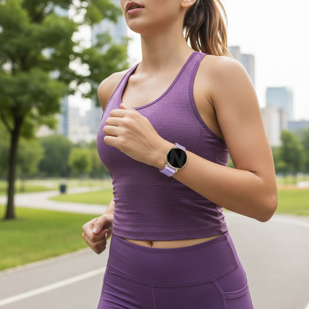 Bandz Garmin Lily 2 Milanese Loop Armband (Lila)