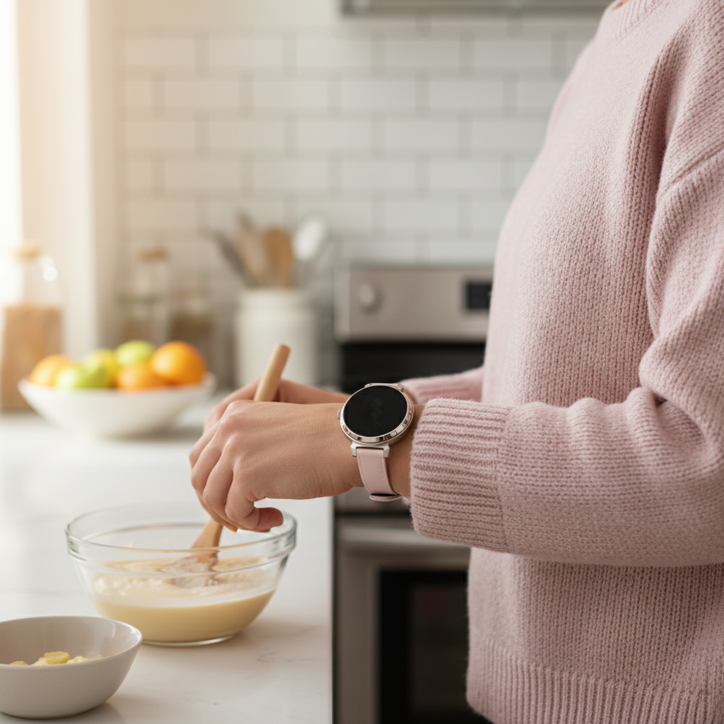 Bandz Garmin Lily 2 Leather Strap 'Classic' (Pink)