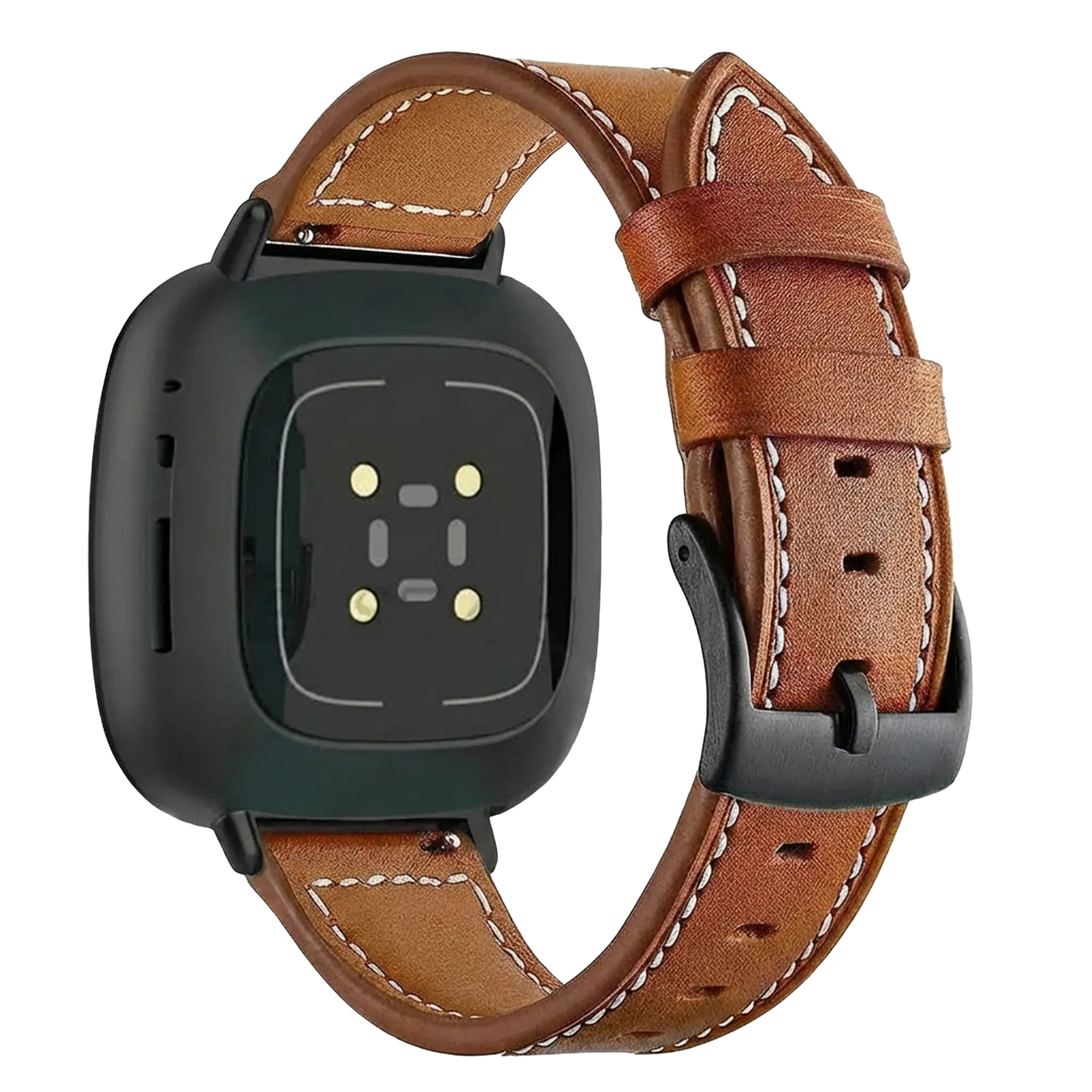 Fitbit Versa 4 Lederarmband (Braun)