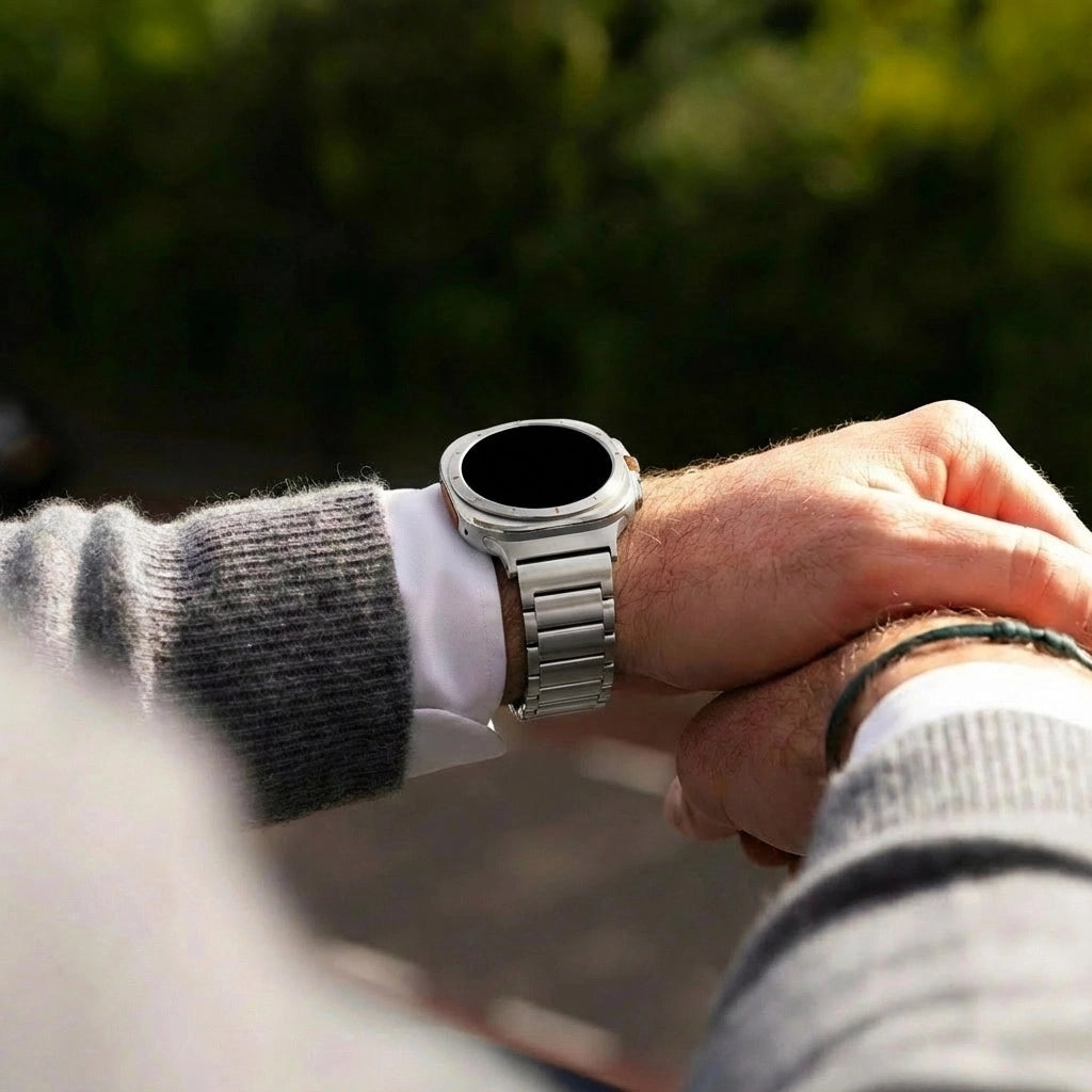 Bandz Samsung Galaxy Watch Ultra Titan Armband 'Classic' (Silber)