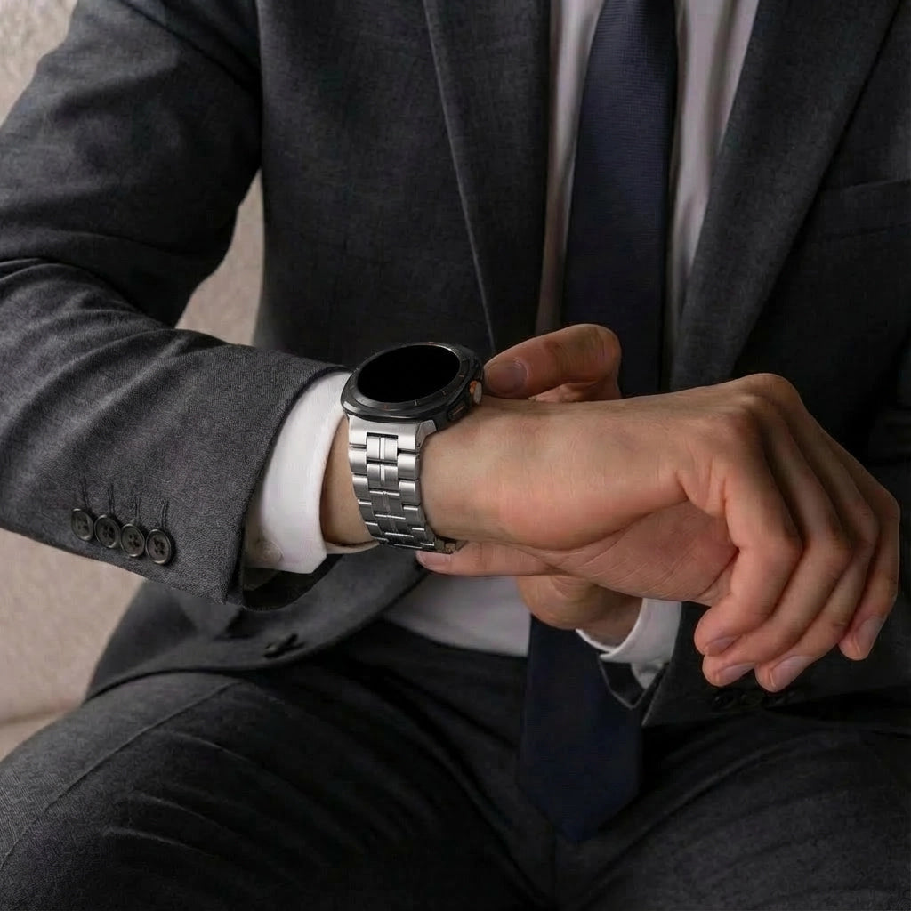 Samsung Galaxy Watch Ultra 'square' Titanarmband (Silber)