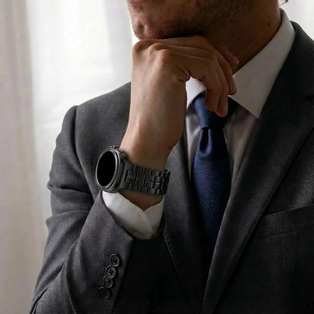 Samsung Galaxy Watch Ultra 'square' Titanarmband (Schwarz)