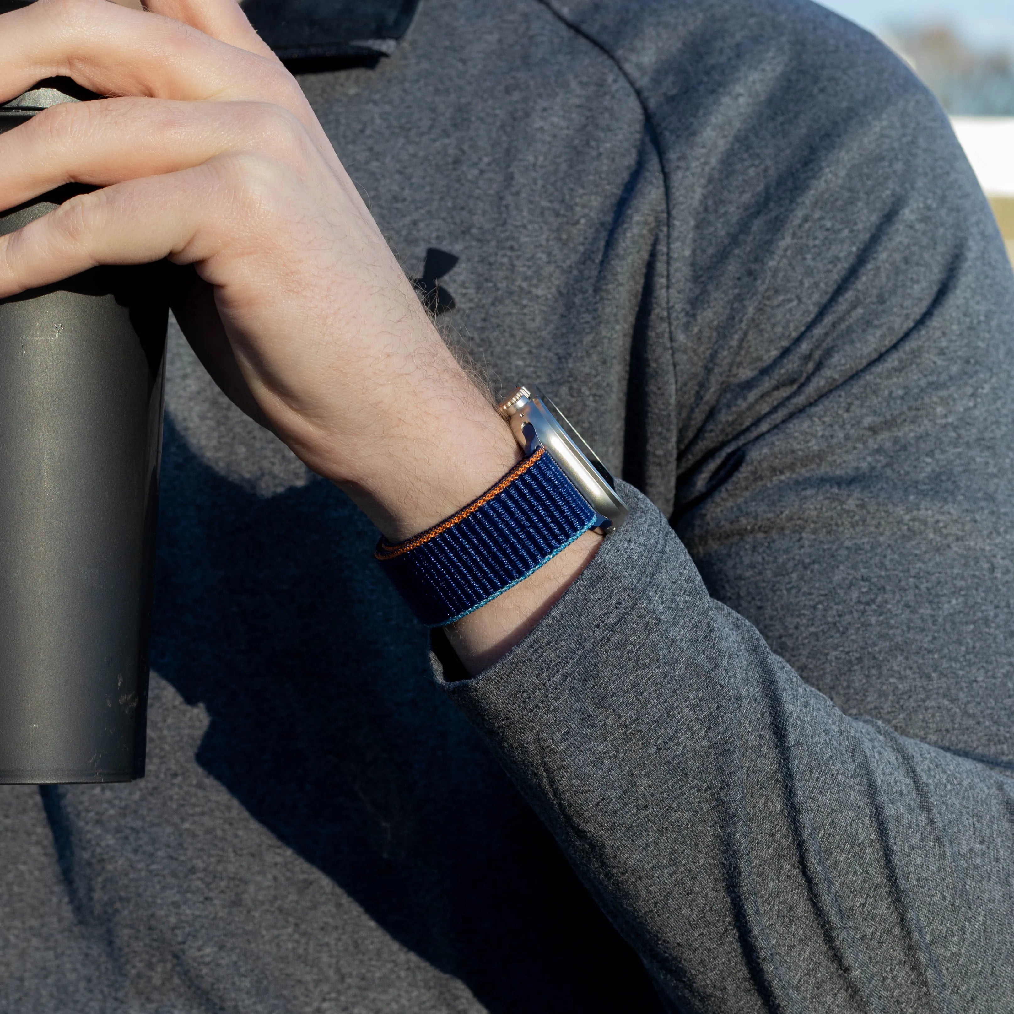 Bandz Apple Watch Nylon Band 'Classic' mit P-Schnalle (Dunkelblau)