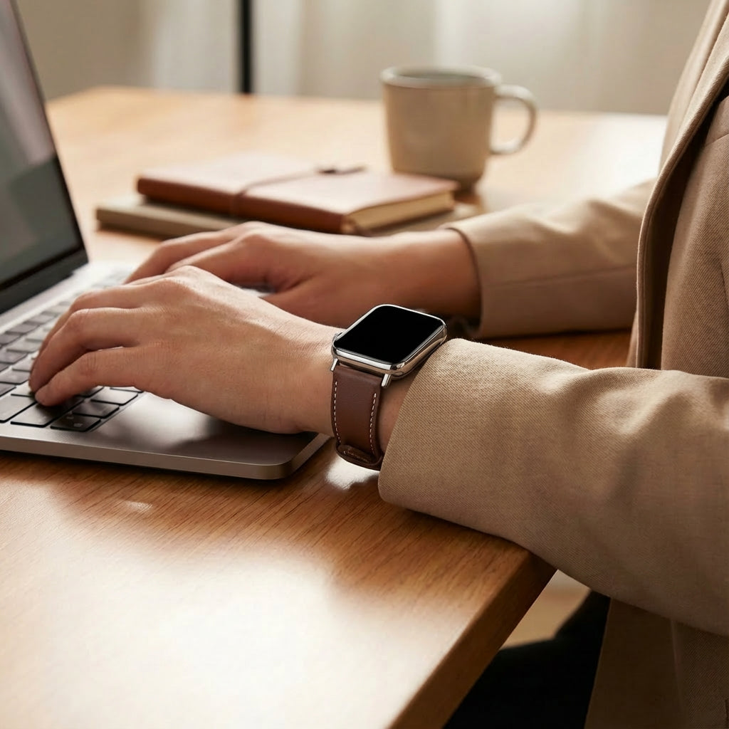 Xiaomi Smart Band 9 Pro Leather Strap (Dark Brown)