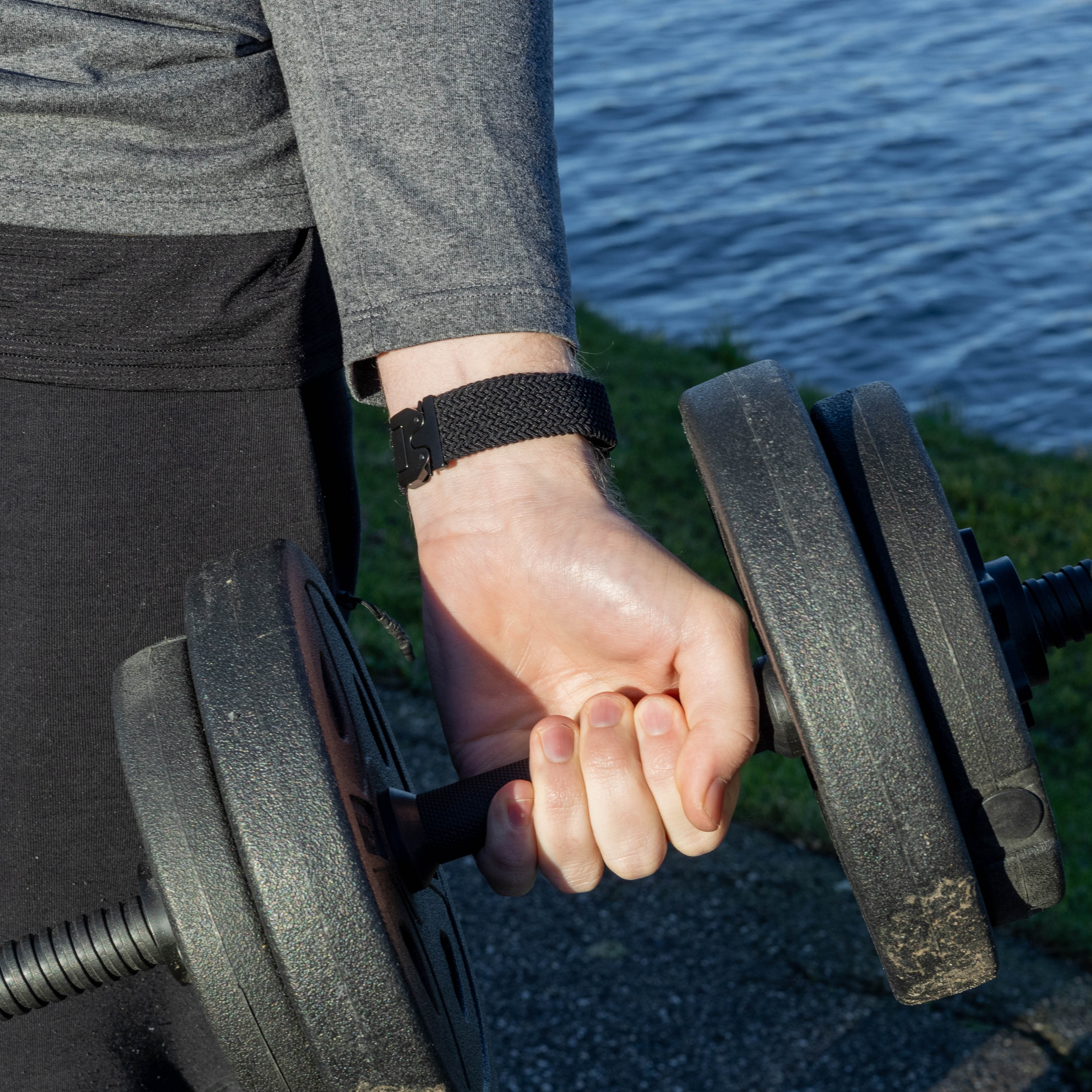 Garmin Approach S42 Geflochtenes Armband mit P-Schnalle (Schwarz)