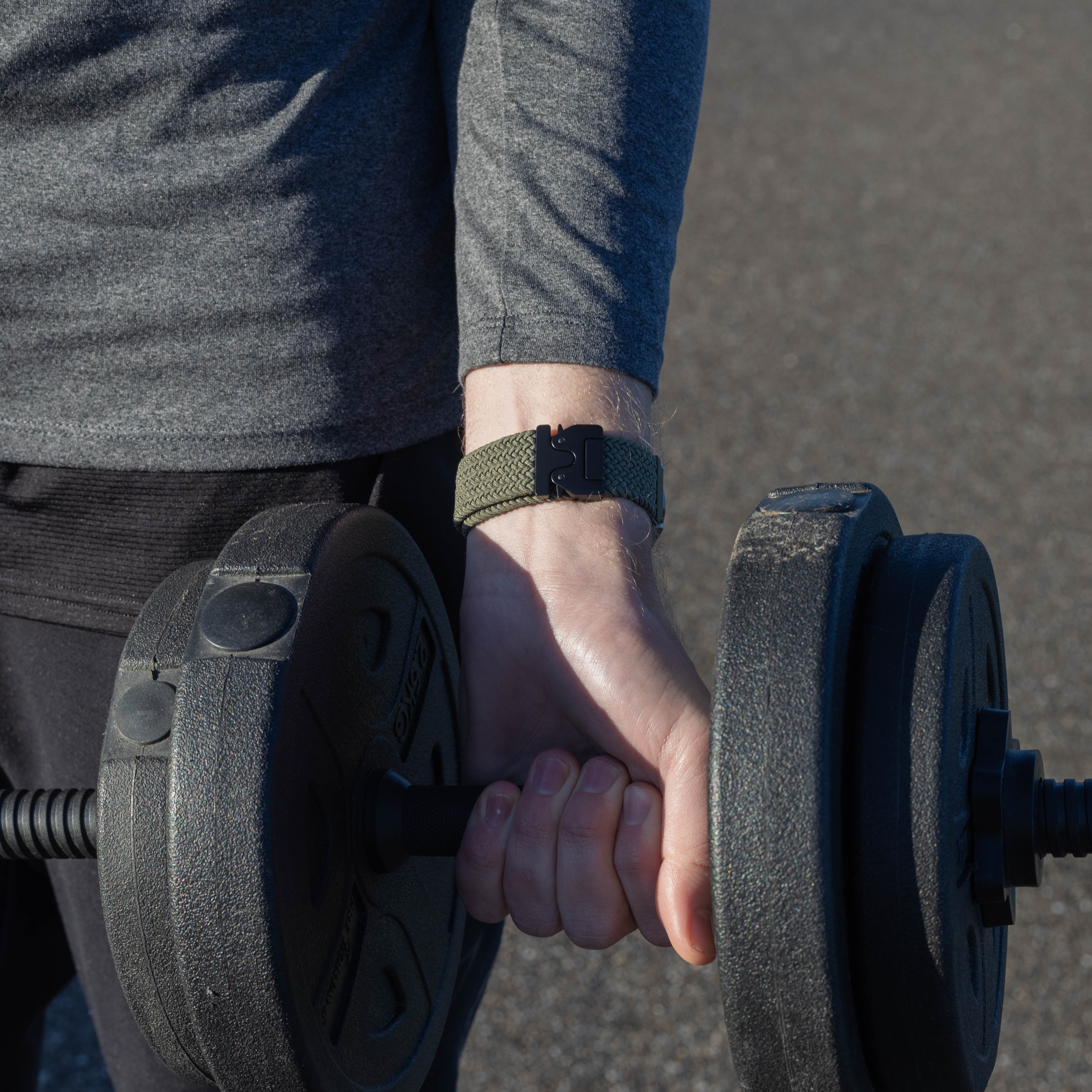 Garmin Vivomove HR Geflochtenes Armband mit P-Schnalle (Grün)