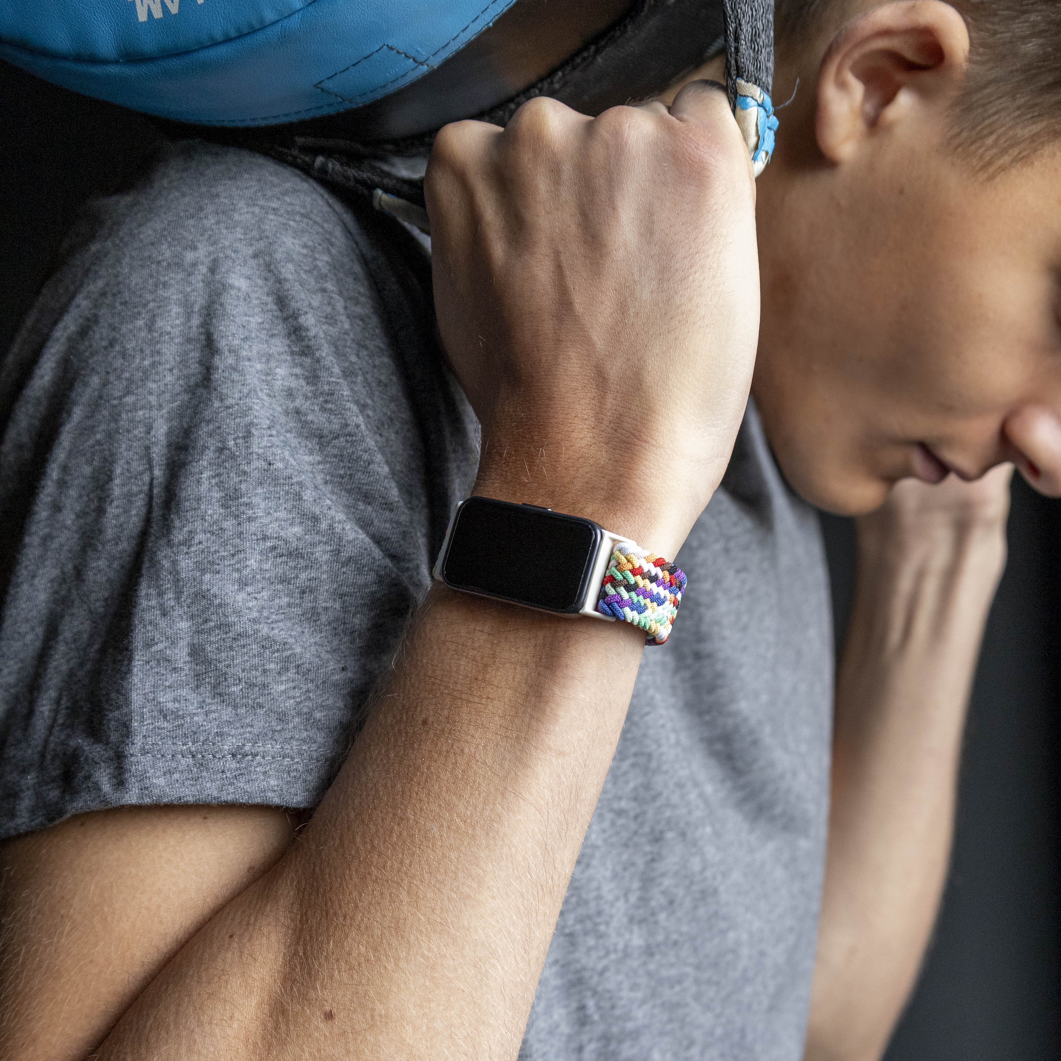 Huawei Band 10 Geflochtenes Armband (Regenbogen)