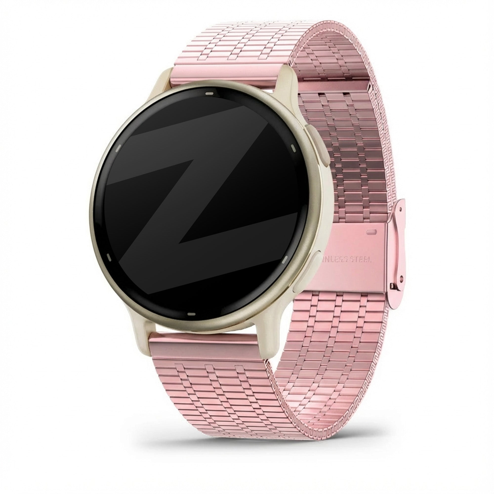 Bandz Garmin Vivoactive 5 Verstellbares Stahlarmband (Rosa)