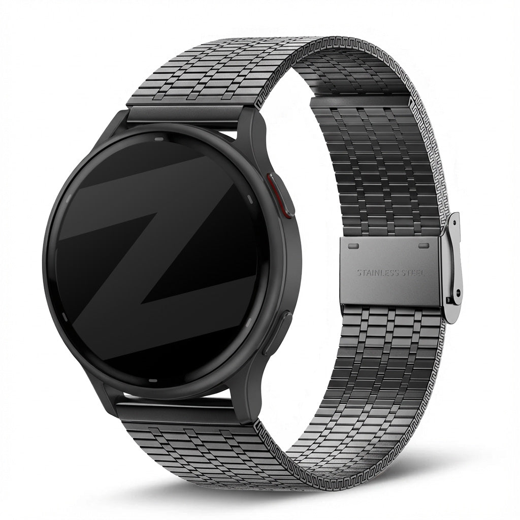 Bandz Garmin Vivoactive 5 Verstellbares Stahlarmband (Schwarz)