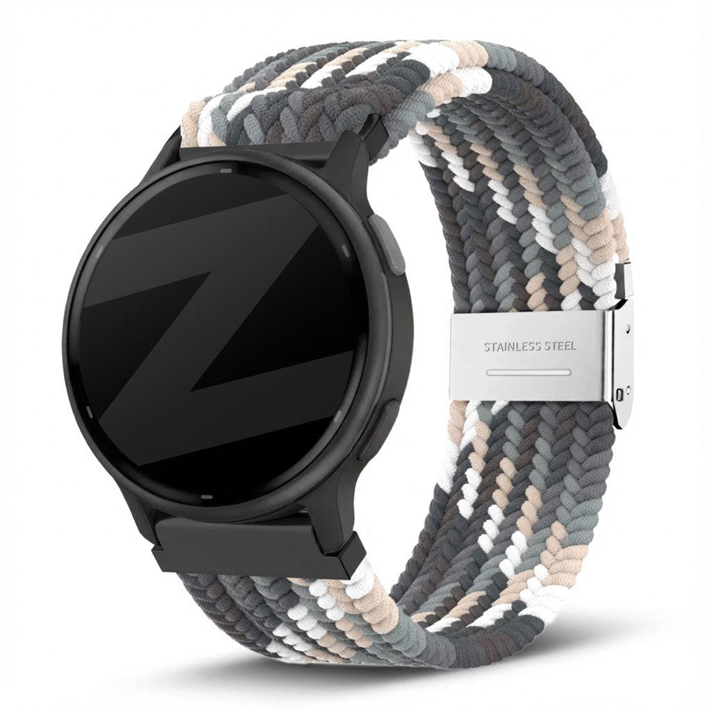 Bandz Garmin Vivoactive 5 Gewebtes Nylonarmband (Mandala Schwarz)