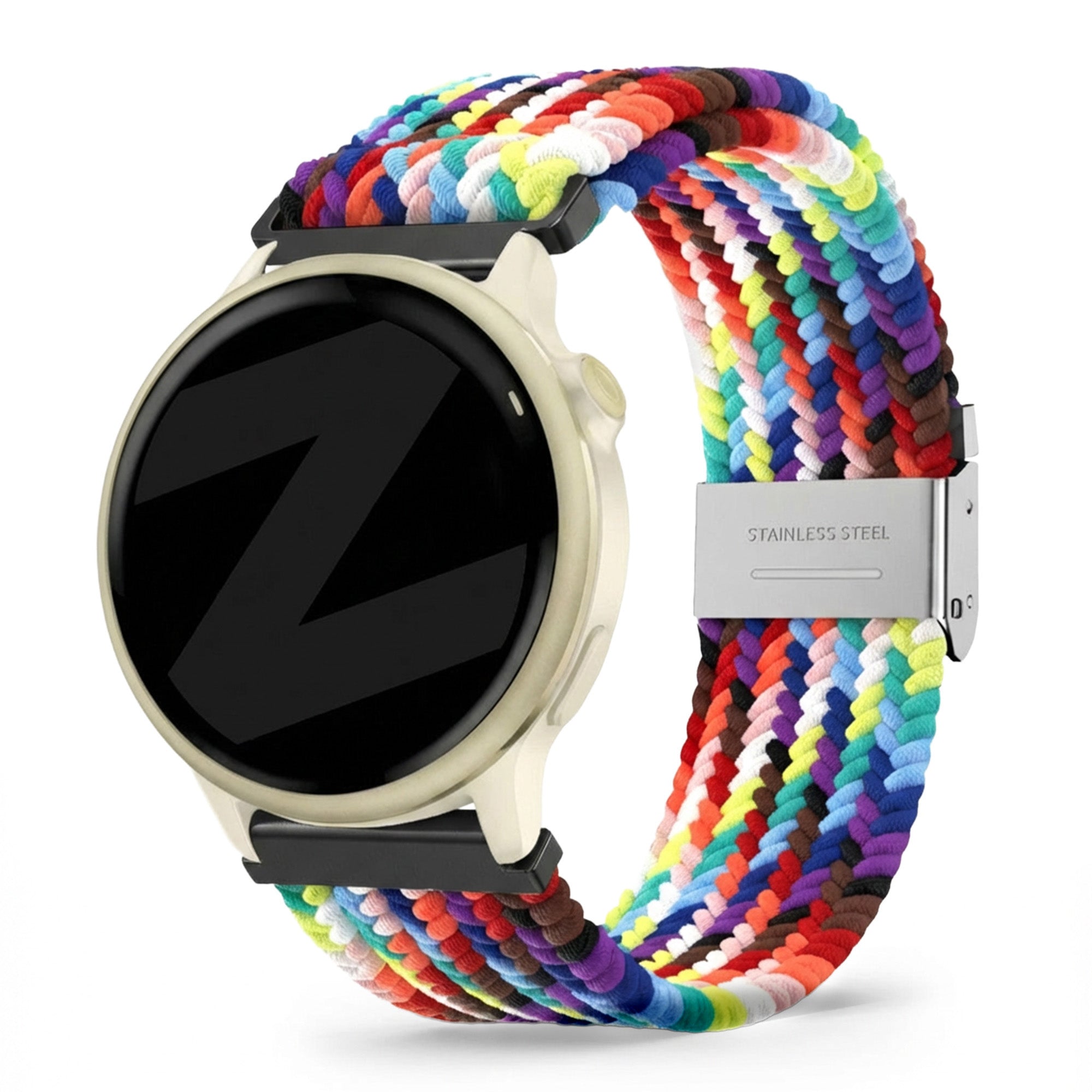 Bandz Garmin Vivoactive 6 Gewebtes Nylonarmband (Regenbogen)