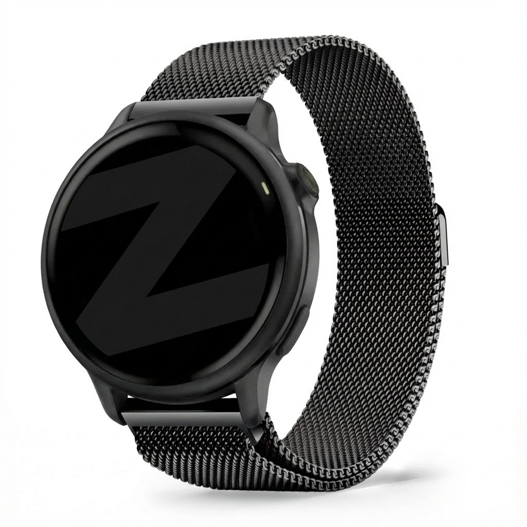 Bandz Garmin Vivoactive 6 Milanese Loop Armband (Schwarz)