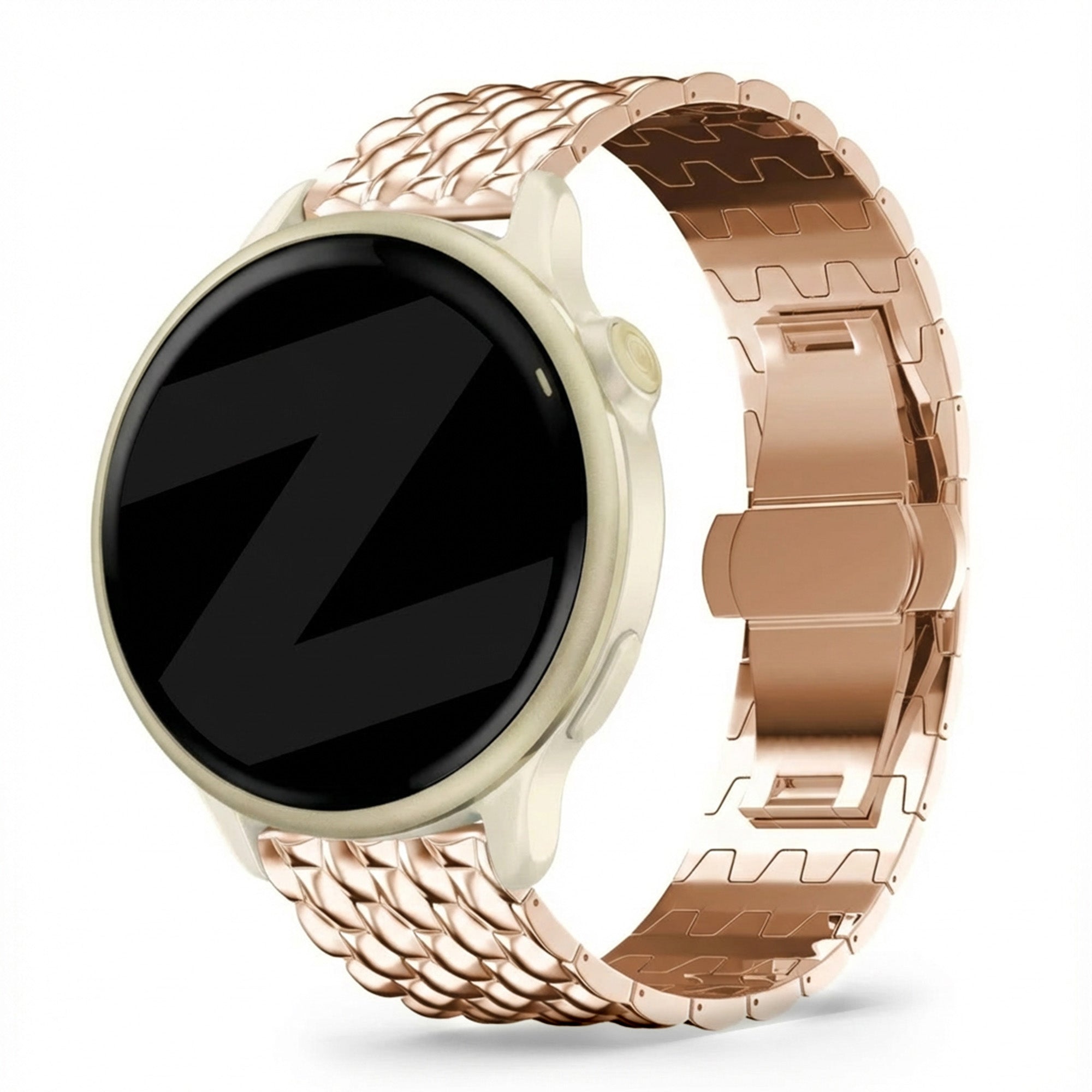 Bandz Garmin Vivoactive 6 Stahlarmband 'Dragon' (Roségold)