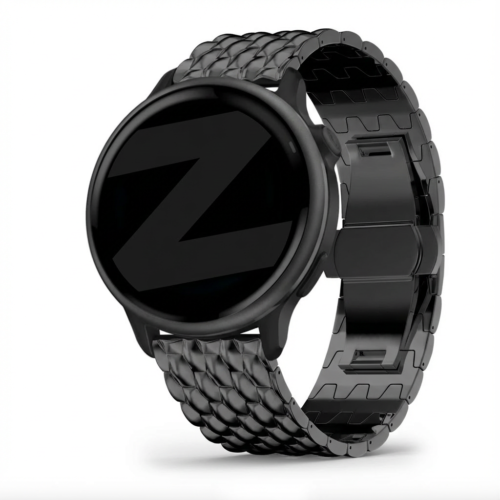 Bandz Garmin Vivoactive 6 Stahlarmband 'Dragon' (Schwarz)