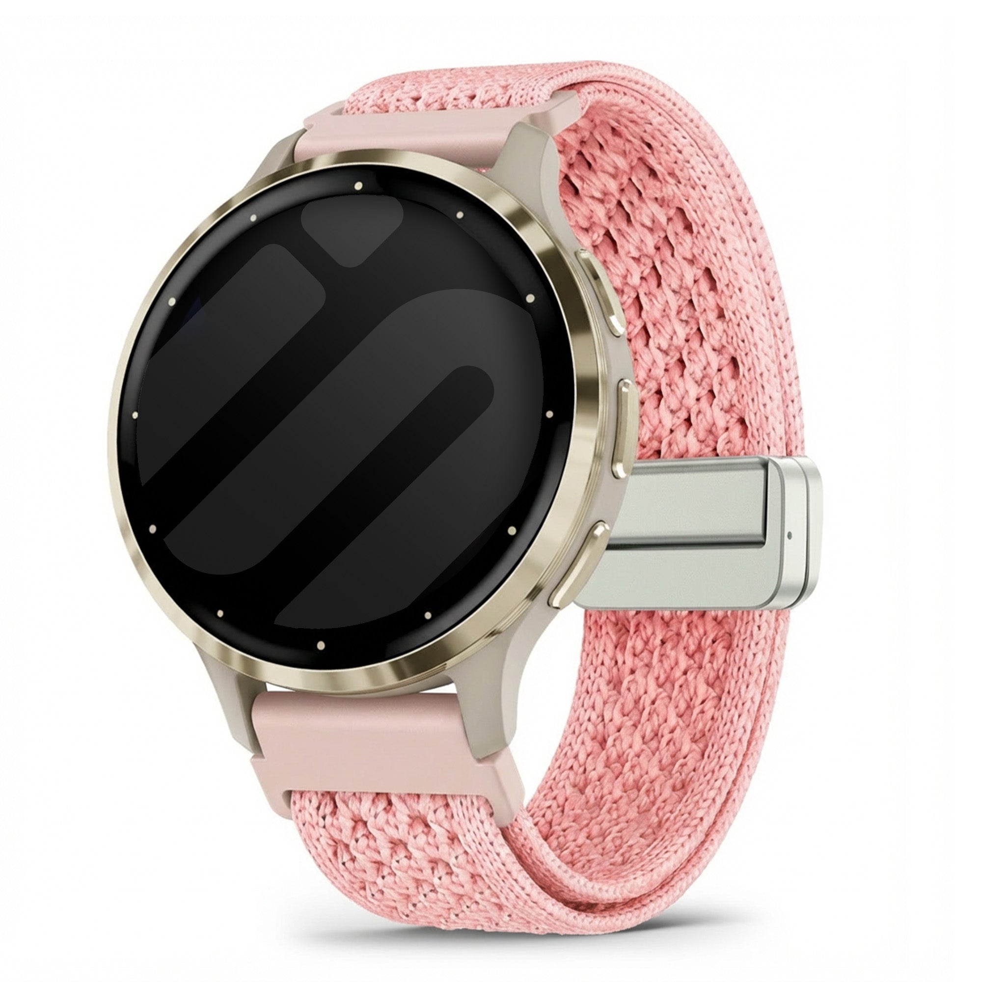 Bandz Garmin Venu 3s Vintage Nylon Armband (Rosa)
