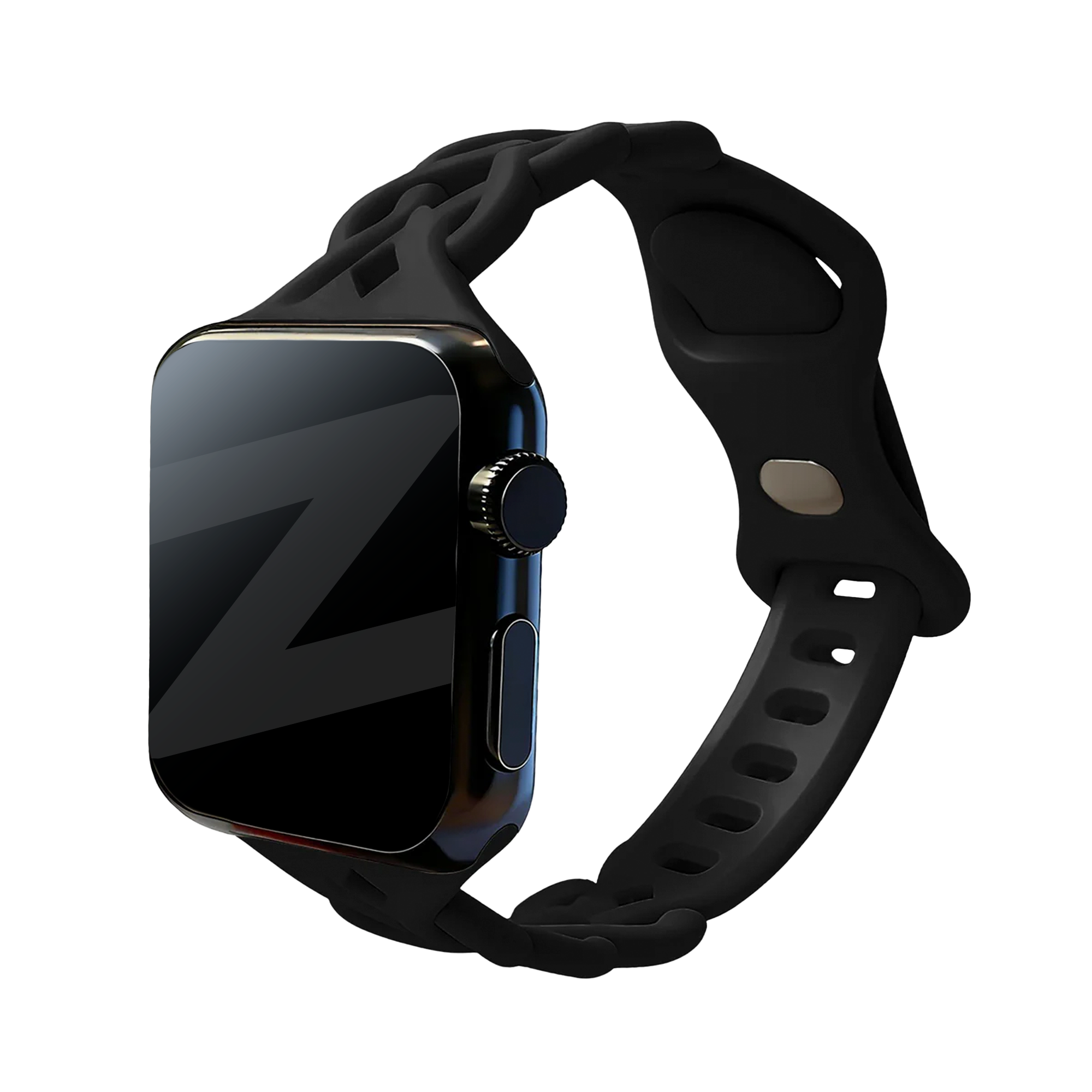 Bandz Apple Watch Silikonarmband 'Braided' (Schwarz)
