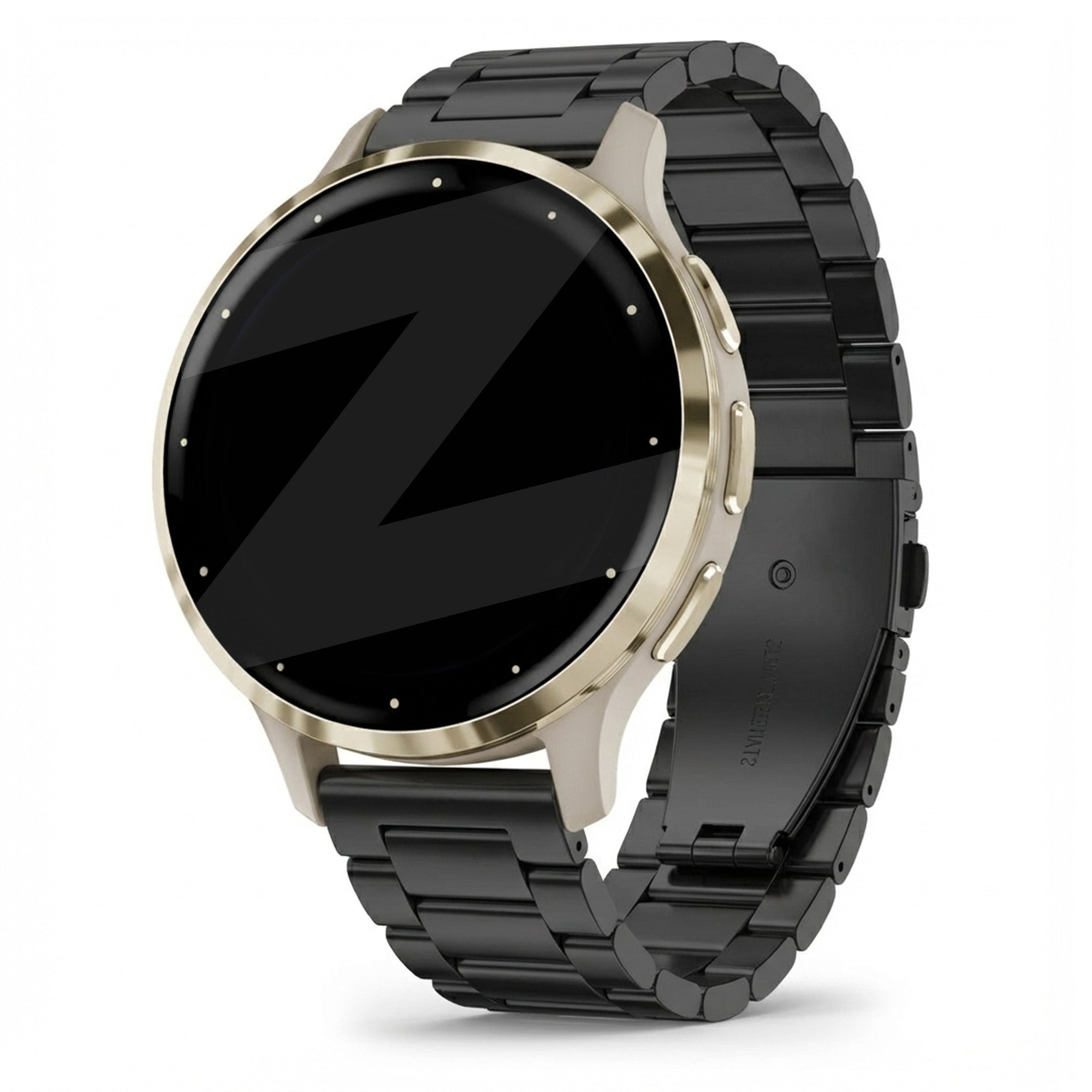 Bandz Garmin Venu 3s Stahlarmband 'Classic' (Schwarz)