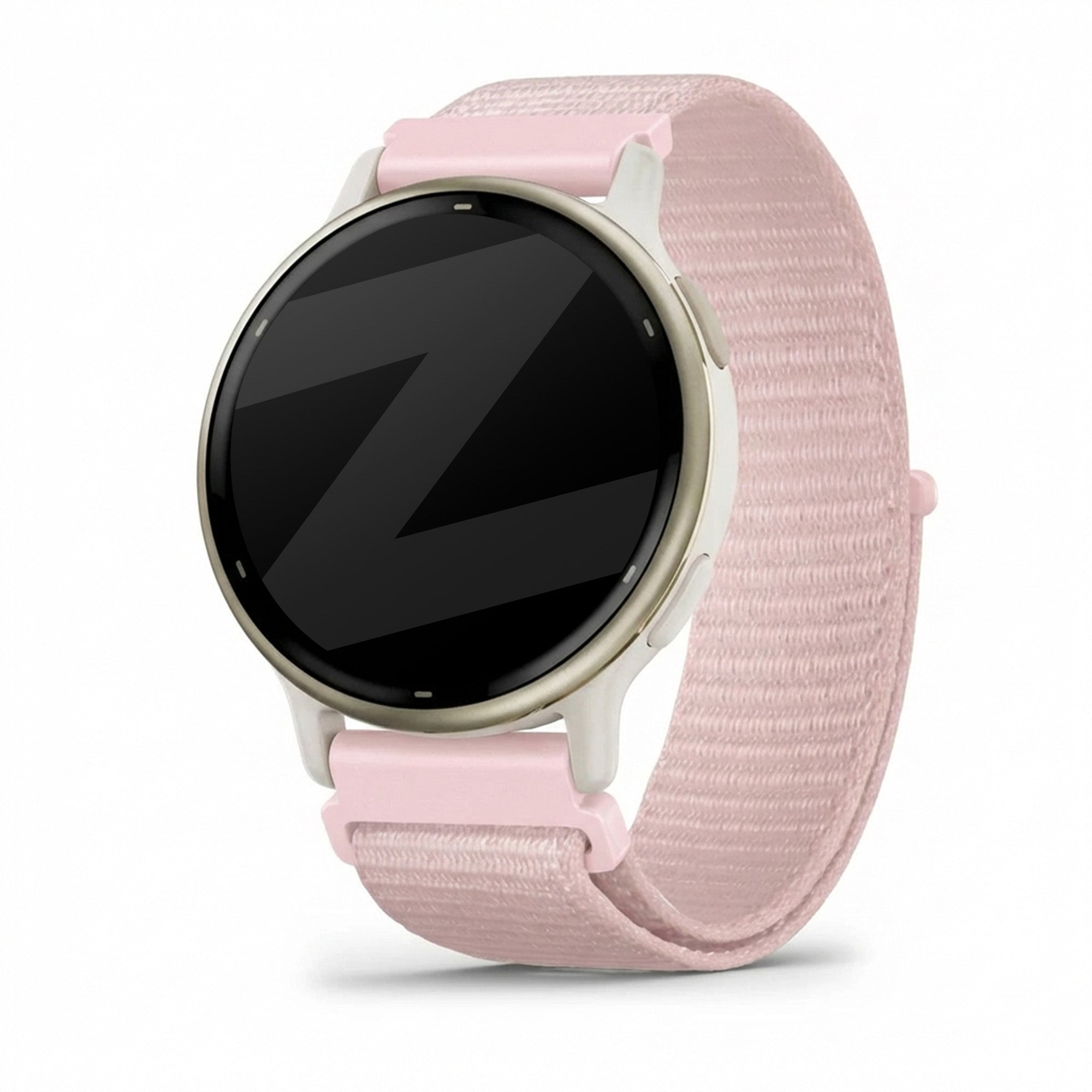 Bandz Garmin Vivoactive 5 Nylon Loop Armband (Hell Rosa)