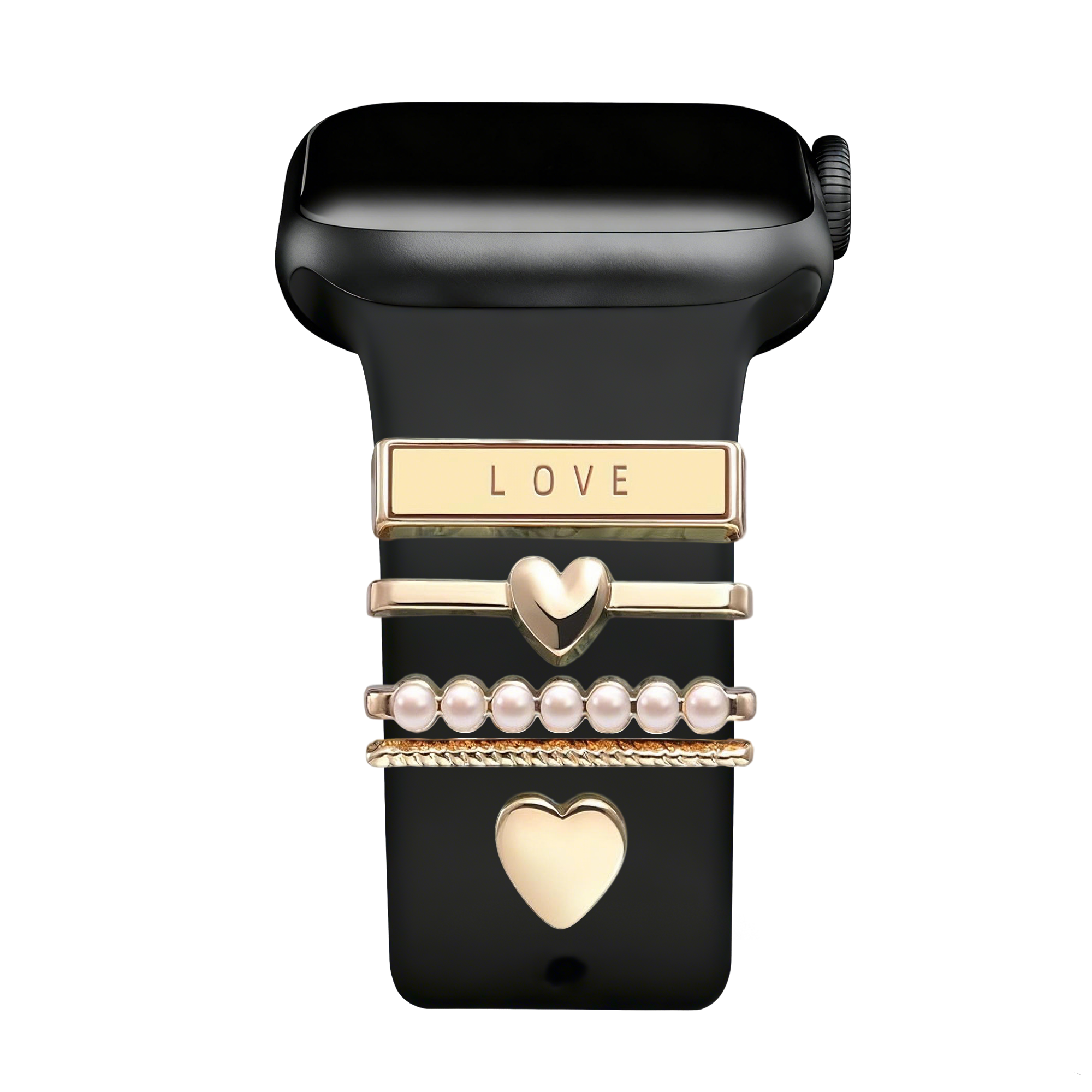 Anhänger für dein Apple Watch Armband - Hearts (Gold)
