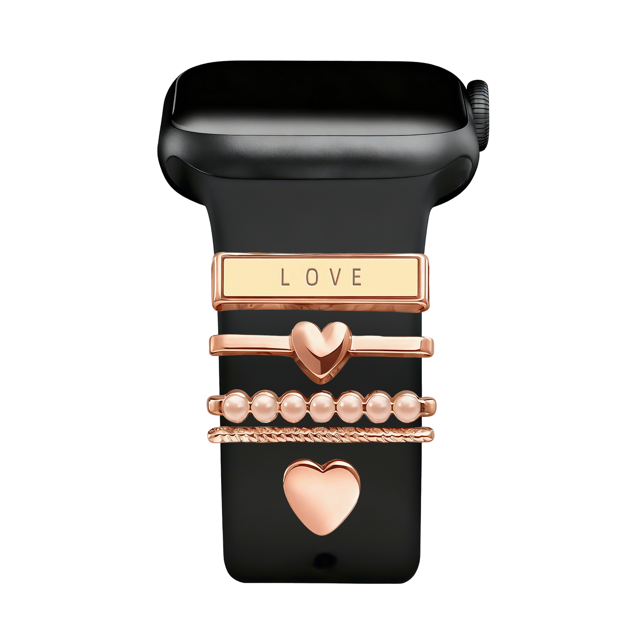 Anhänger für dein Apple Watch Armband - Hearts (Roségold)