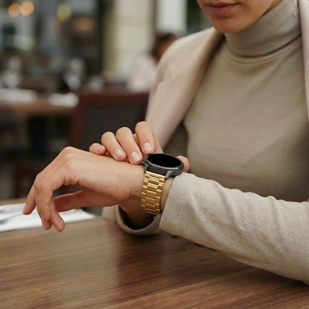 Bandz Garmin Venu 4 - 41mm Steel Strap 'Classic' (Gold)