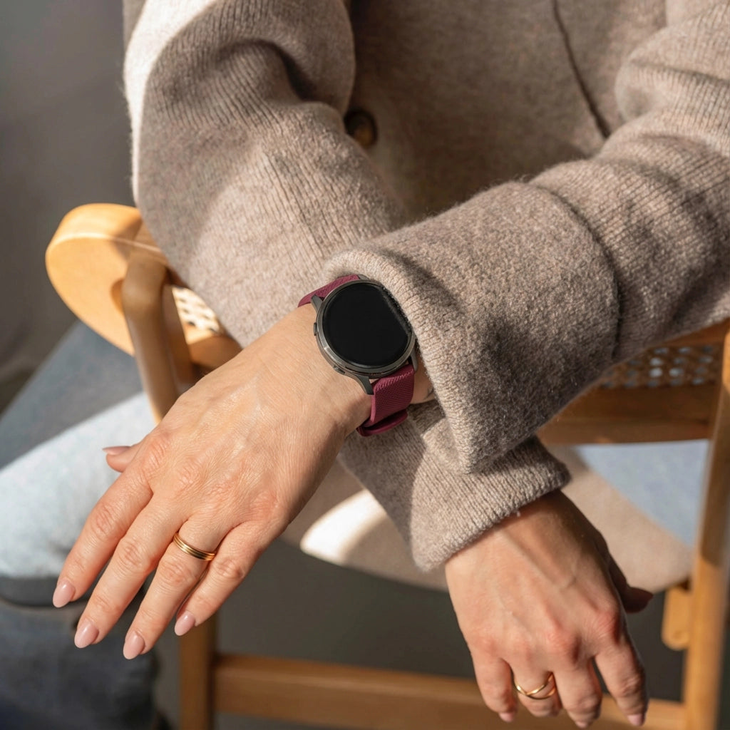 Bandz Garmin Forerunner 645 Silicone Strap 'Premium' (Wine Red)