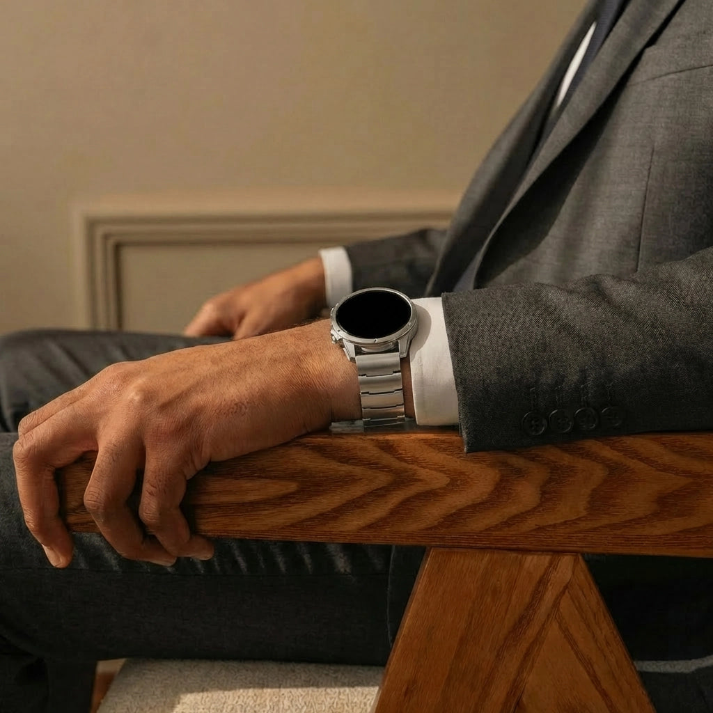 Garmin Forerunner 970 Titanium Hybrid Strap (Silver)