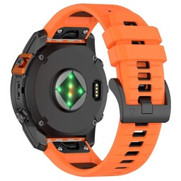Garmin Instinct E - 45mm Schnalle Sport Amrband (Orange/Schwarz)