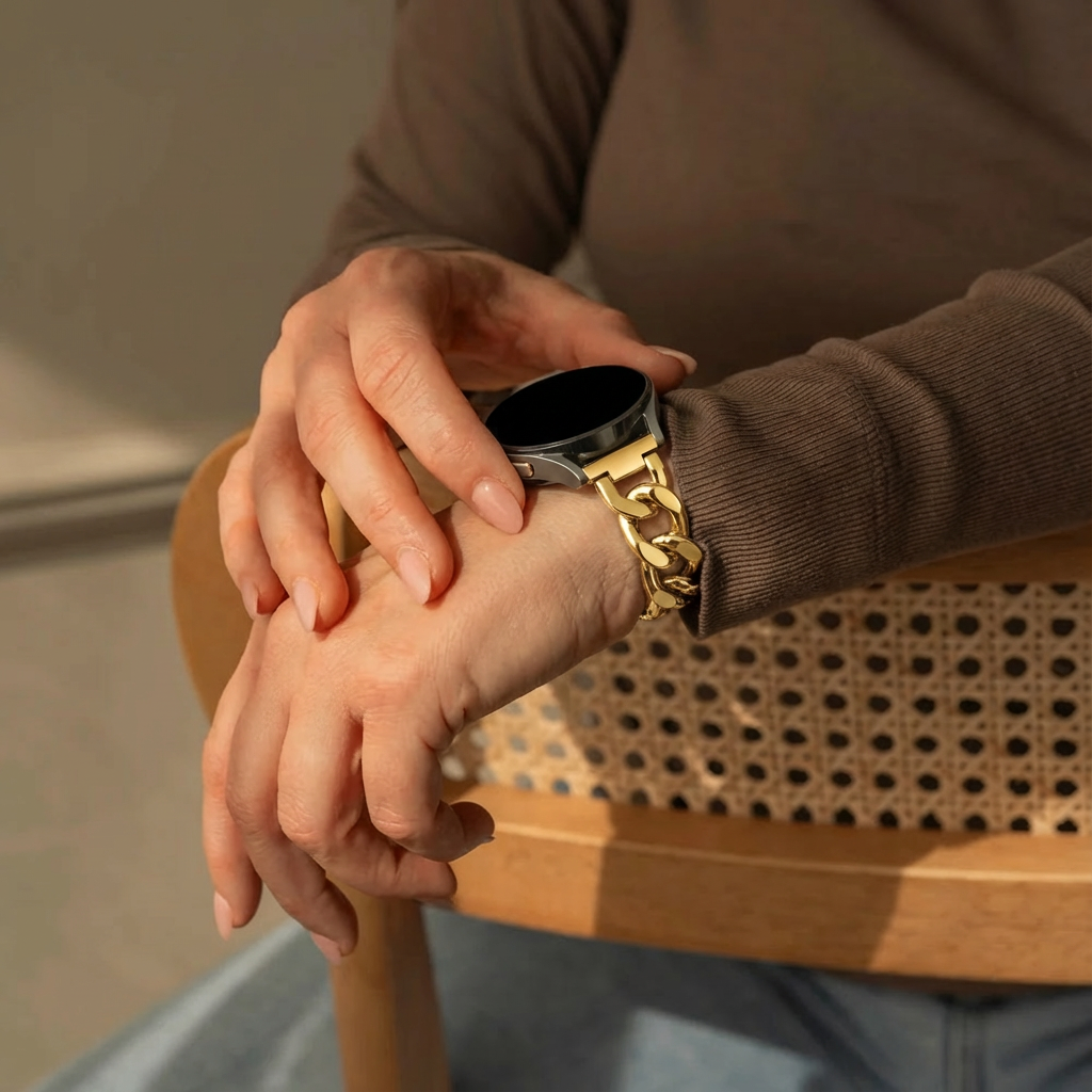 Amazfit Bip U (Pro) Steel Chain Strap (Gold)