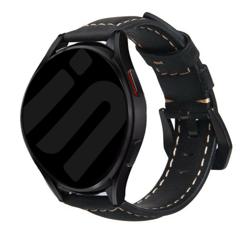 Amazfit Bip U (Pro) Lederarmband (Schwarz)