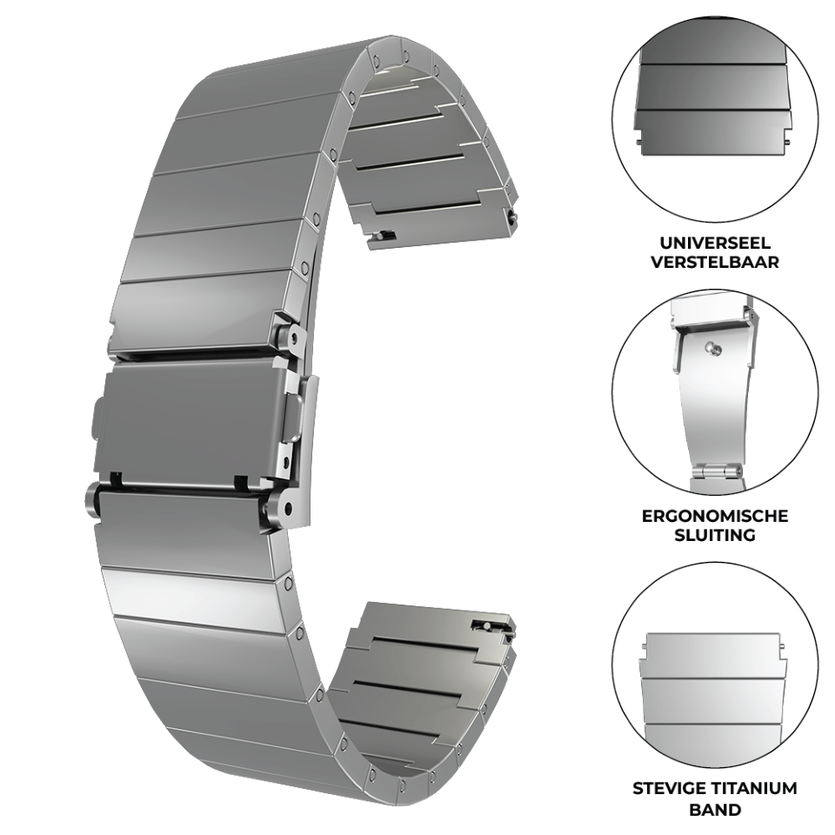 Suunto vertikaler Luxus -Titanarmband (Silber)