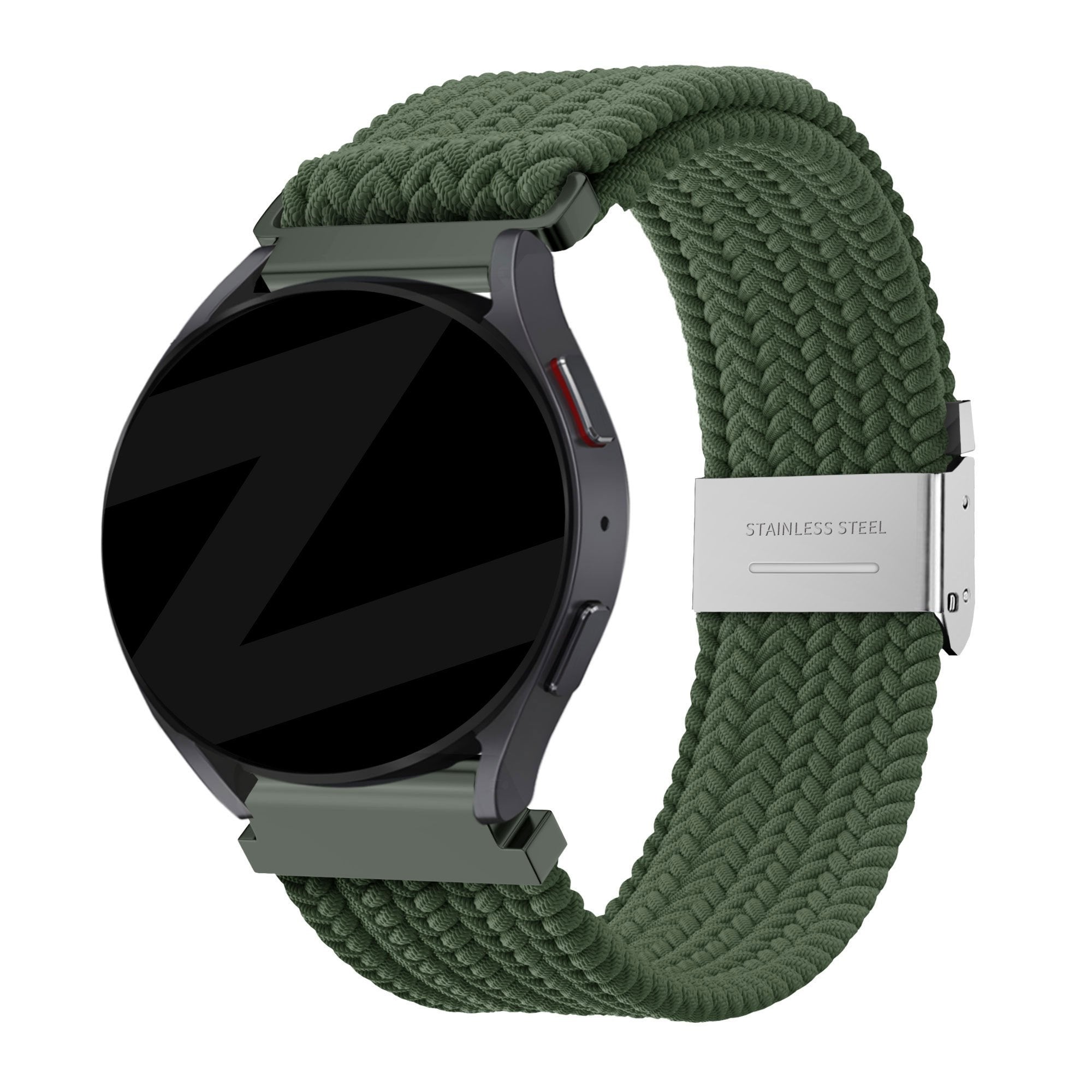 Bandz Huawei Watch GT 7 - 46mm Gewebtes Nylonarmband (Olivgrün)