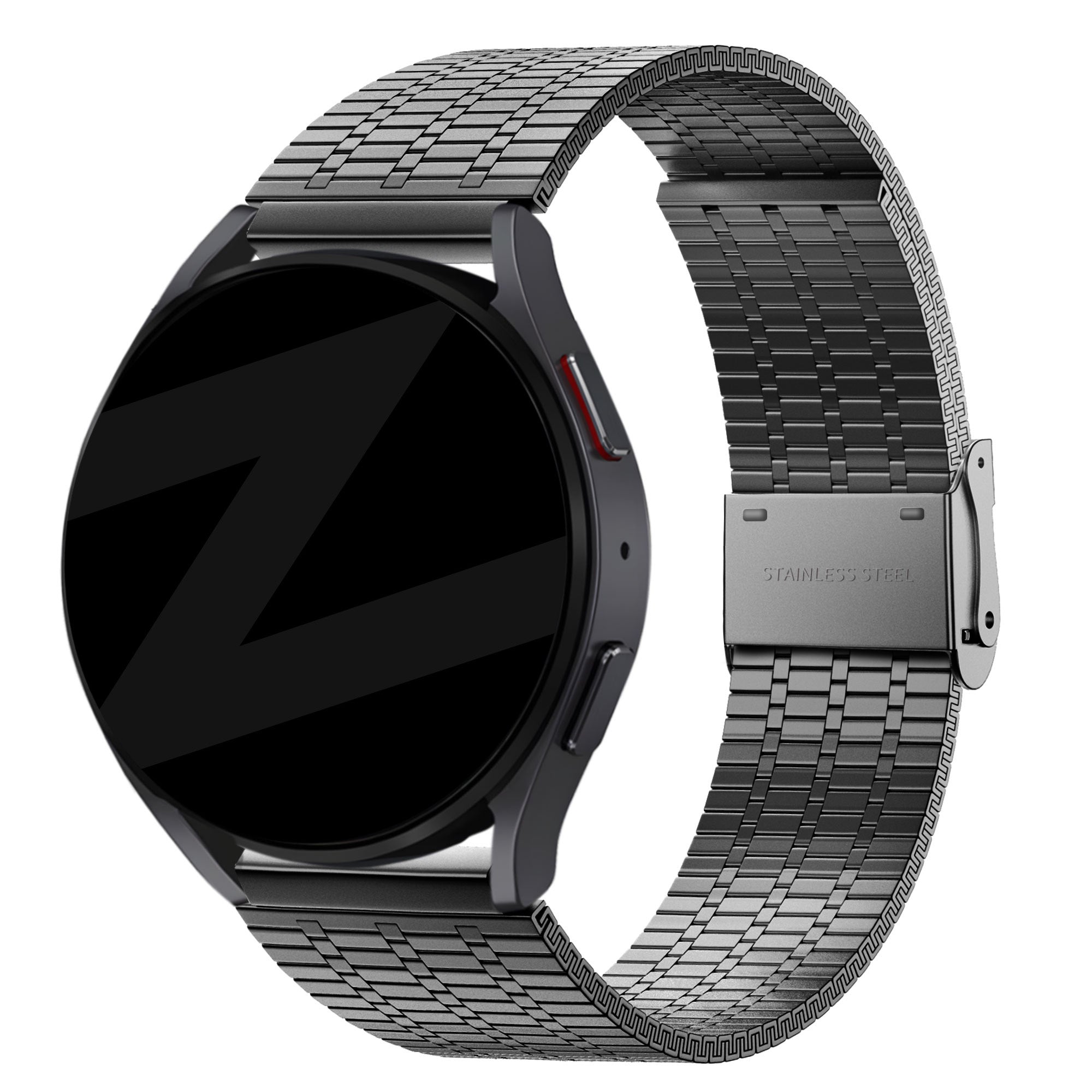 Bandz Garmin Vivomove Trend Verstellbares Stahlarmband (Schwarz)