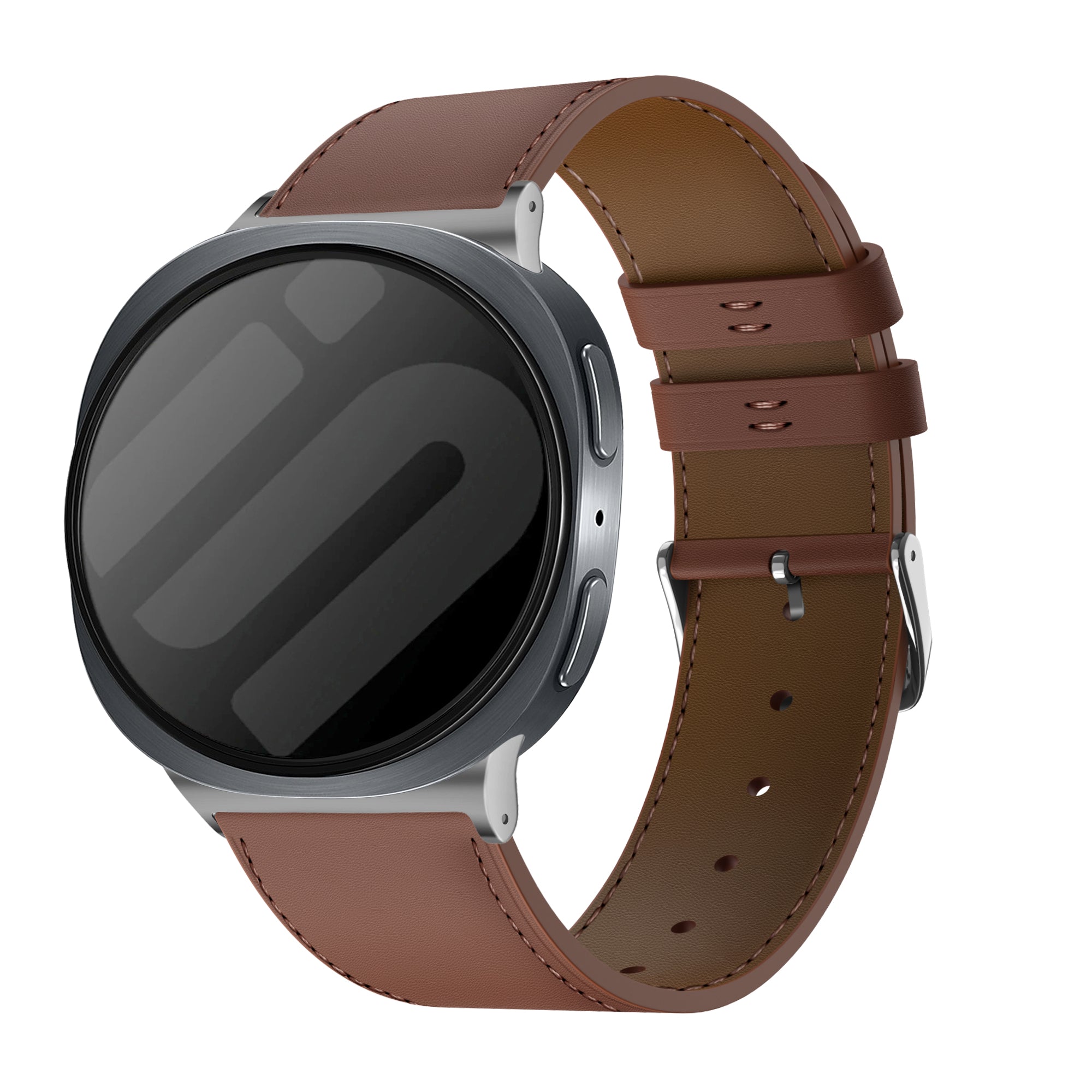 Samsung Galaxy Watch 9 - 40mm Modernes Lederarmband (Braun)