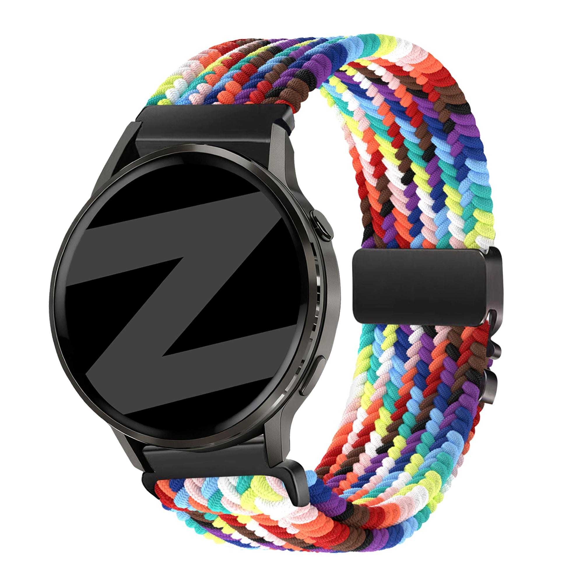 Bandz Garmin Vivomove 3s Geflochtenes Armband 'Parachute' (Regenbogen)