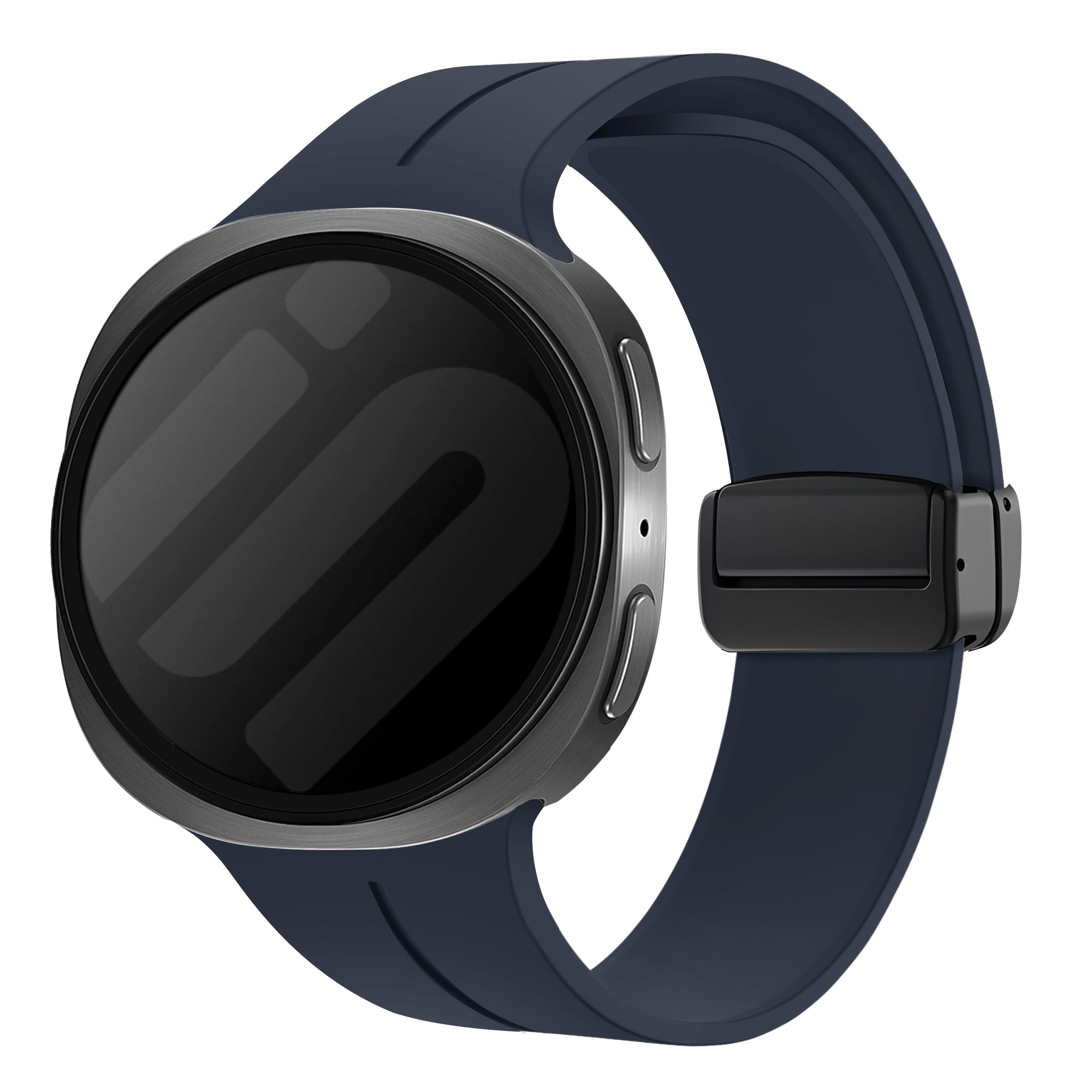 Samsung Galaxy Watch 8 - 44mm D-Buckle Silicone Strap (Dark Blue)