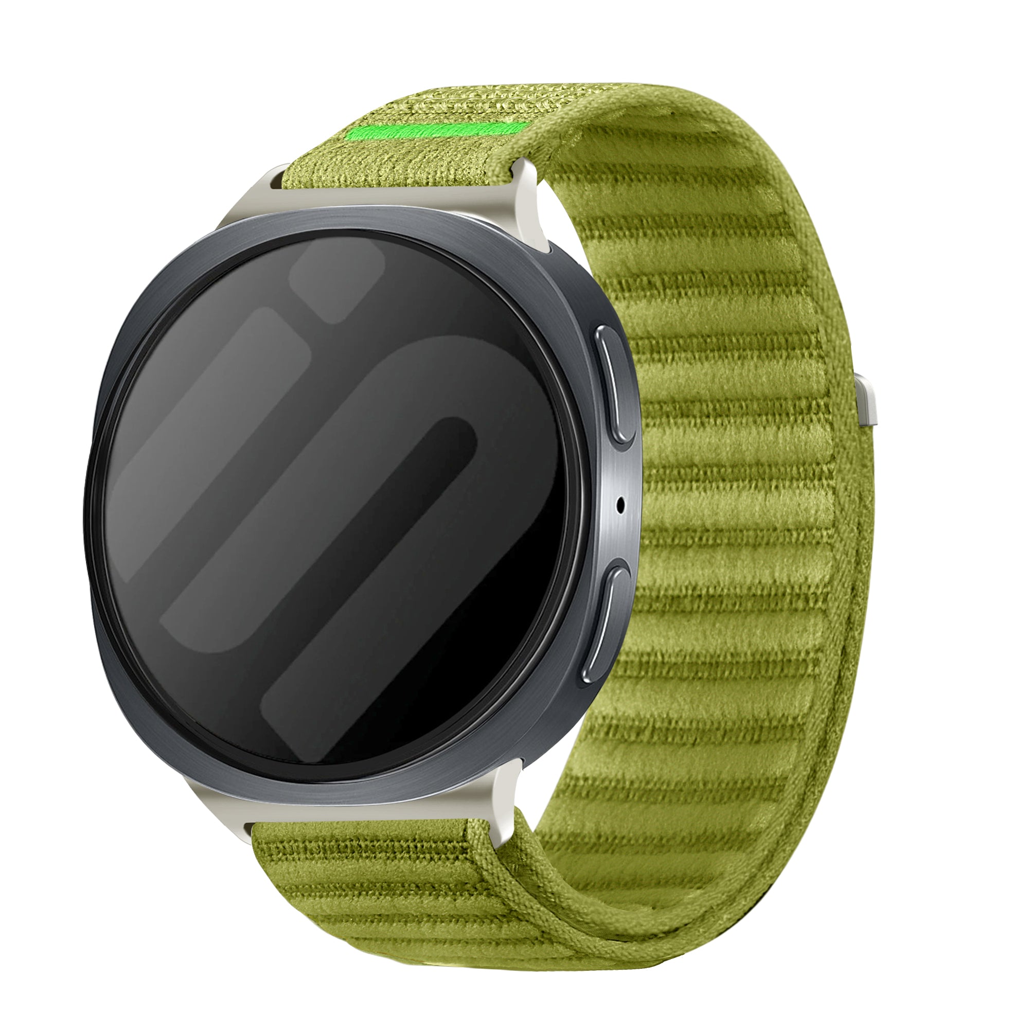 Samsung Galaxy Watch 8 - 44mm Wave Nylonarmband (Feldgrün)