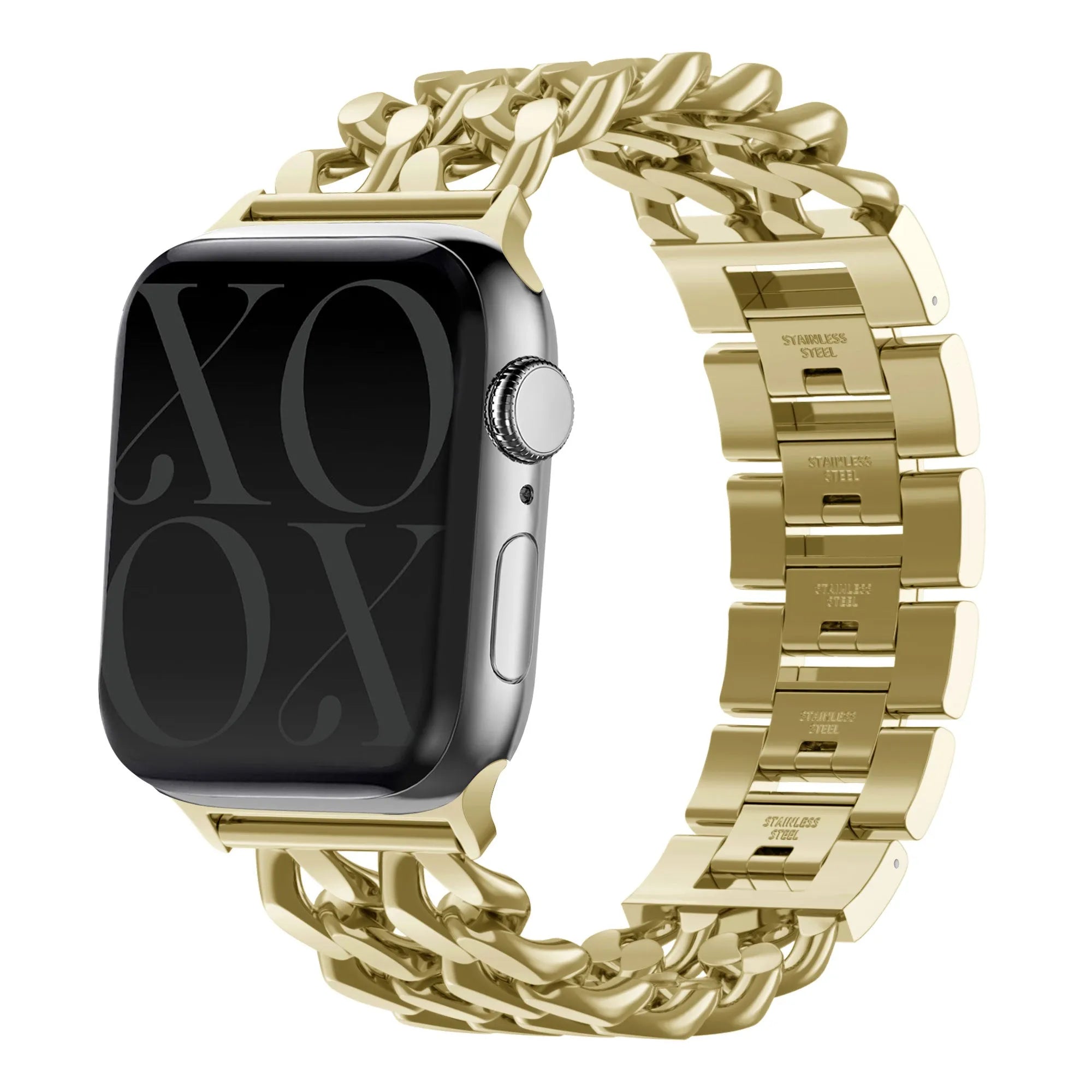 xoxo Wildhearts Apple Watch Stahlarmband - Ketten-Armband (Gold) - 38/40/41/42mm