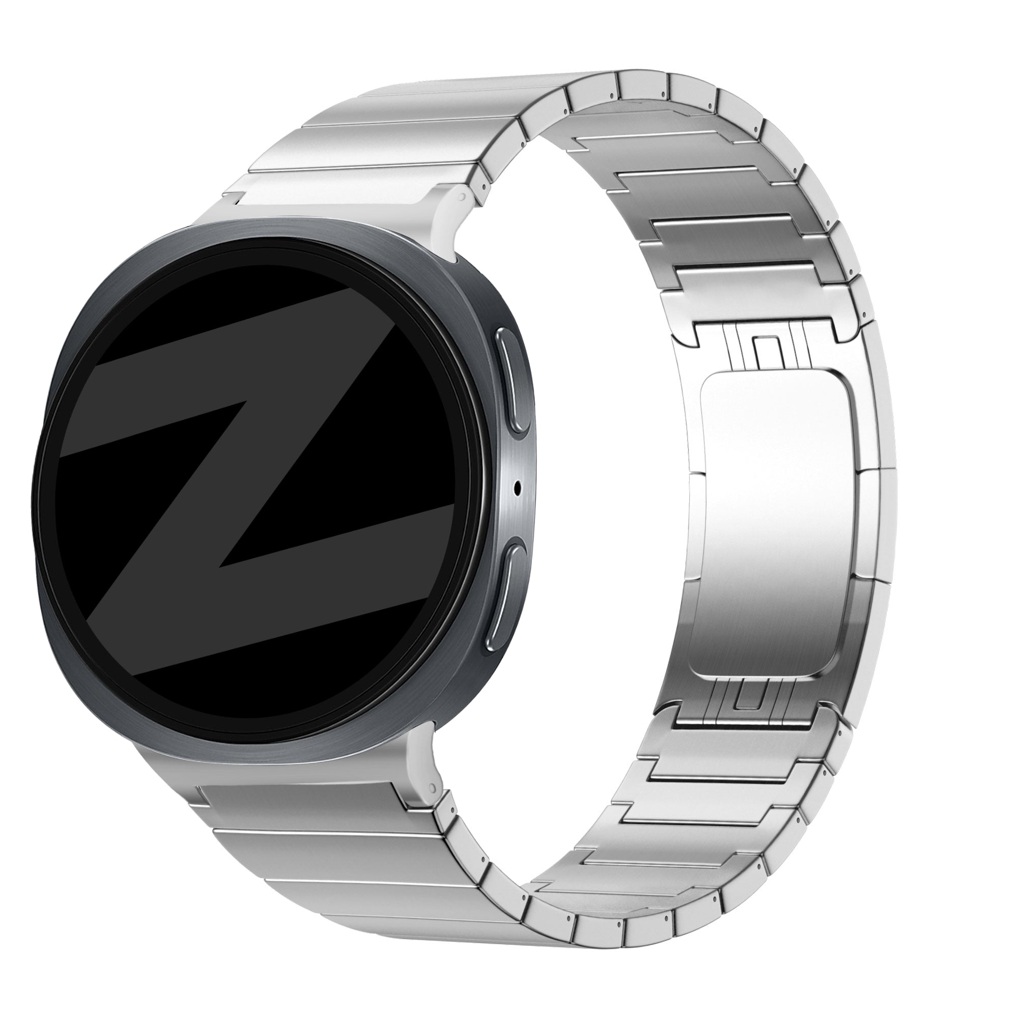 Bandz Samsung Galaxy Watch 8 - 44mm Titanarmband 'One Bead' (Silber)