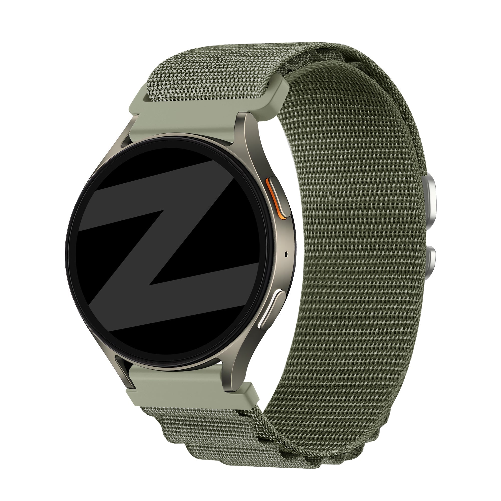 Bandz Samsung Galaxy Watch 7 - 44mm Alpine Nylonarmband (Olive)